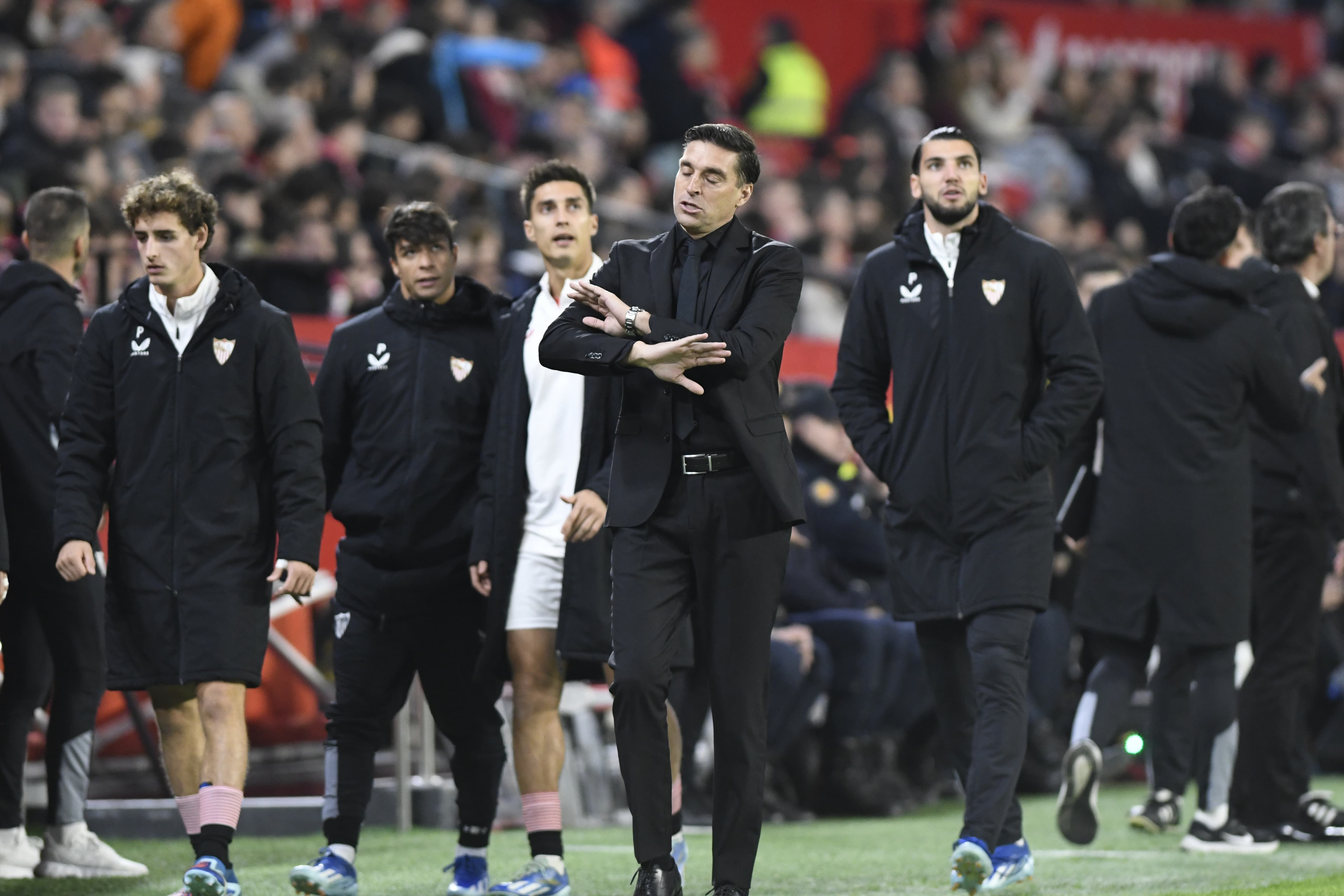 Diego Alonso, en el Sevilla-Getafe.