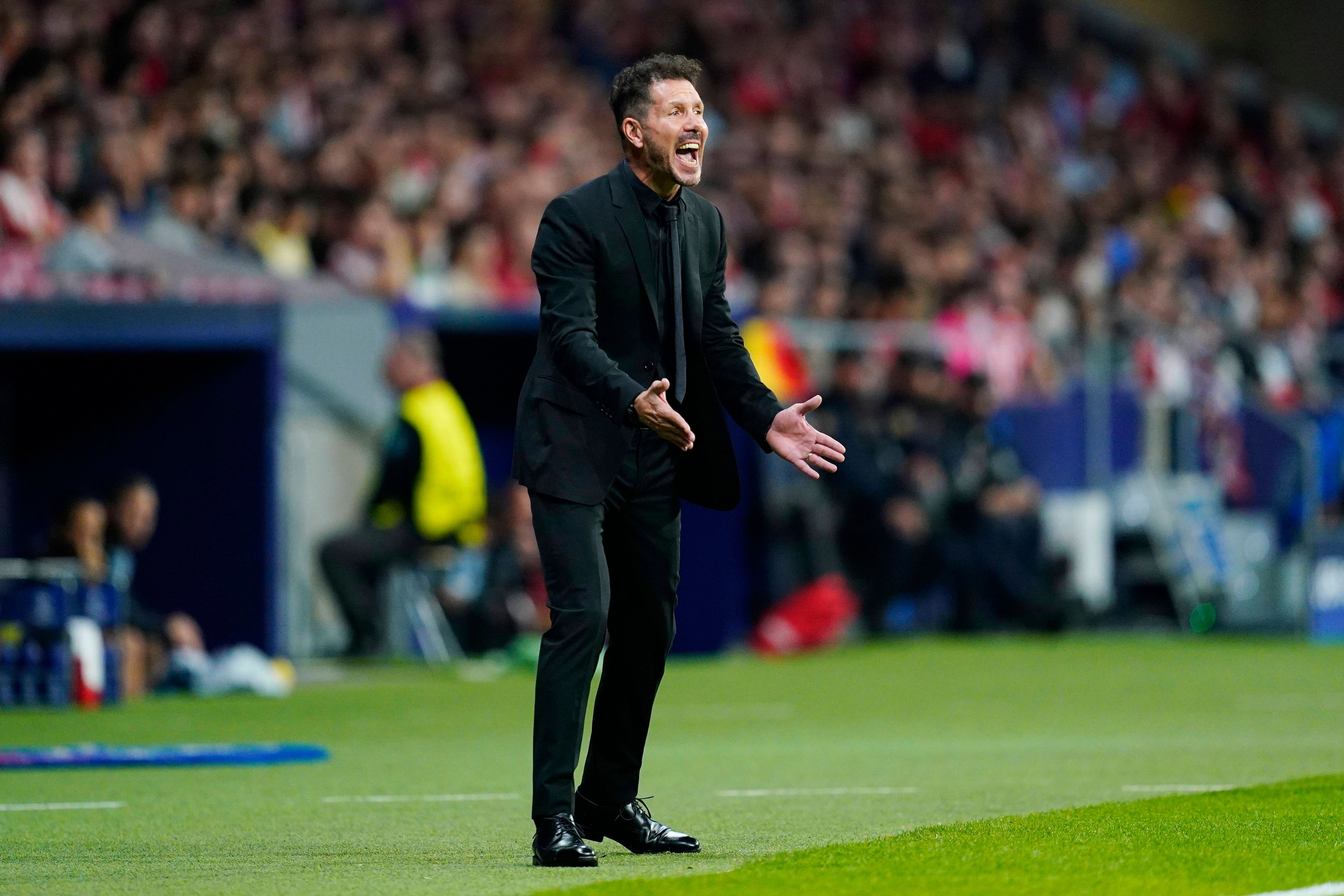  Simeone, durante el Atlético de Madrid-Bayer Leverkusen.