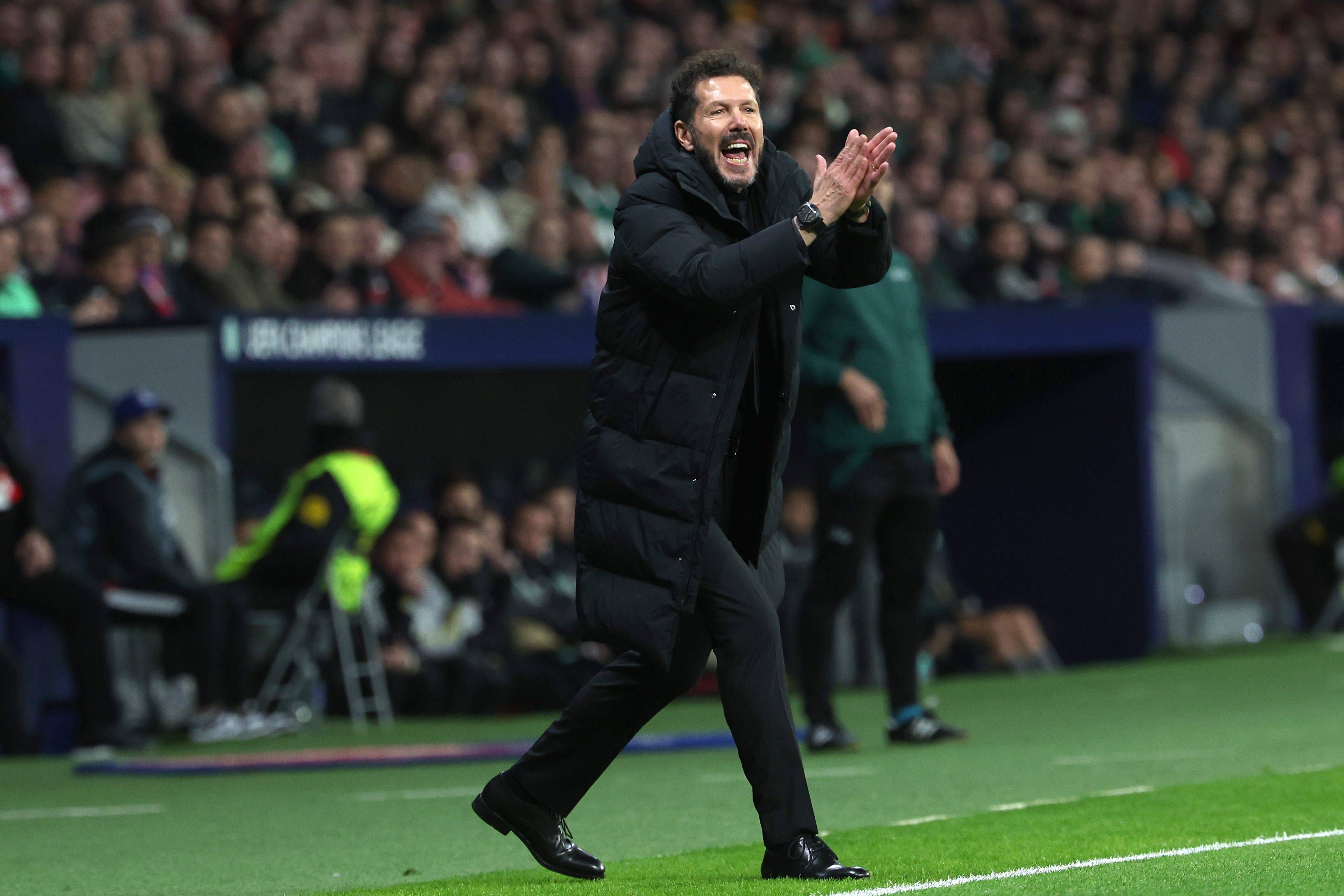  Simeone, durante el Atlético-Celtic..