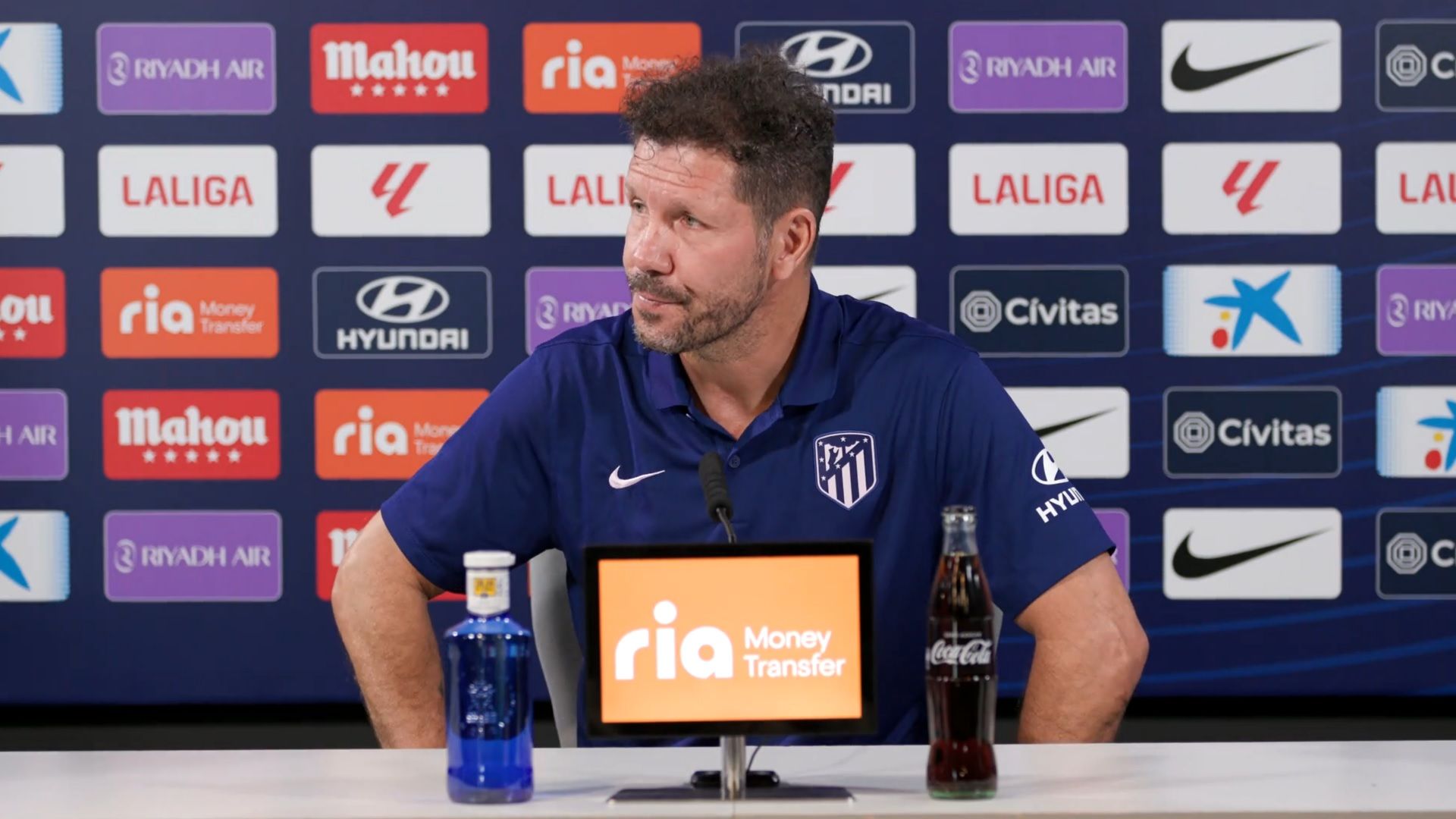 Simeone, en sala de prensa.