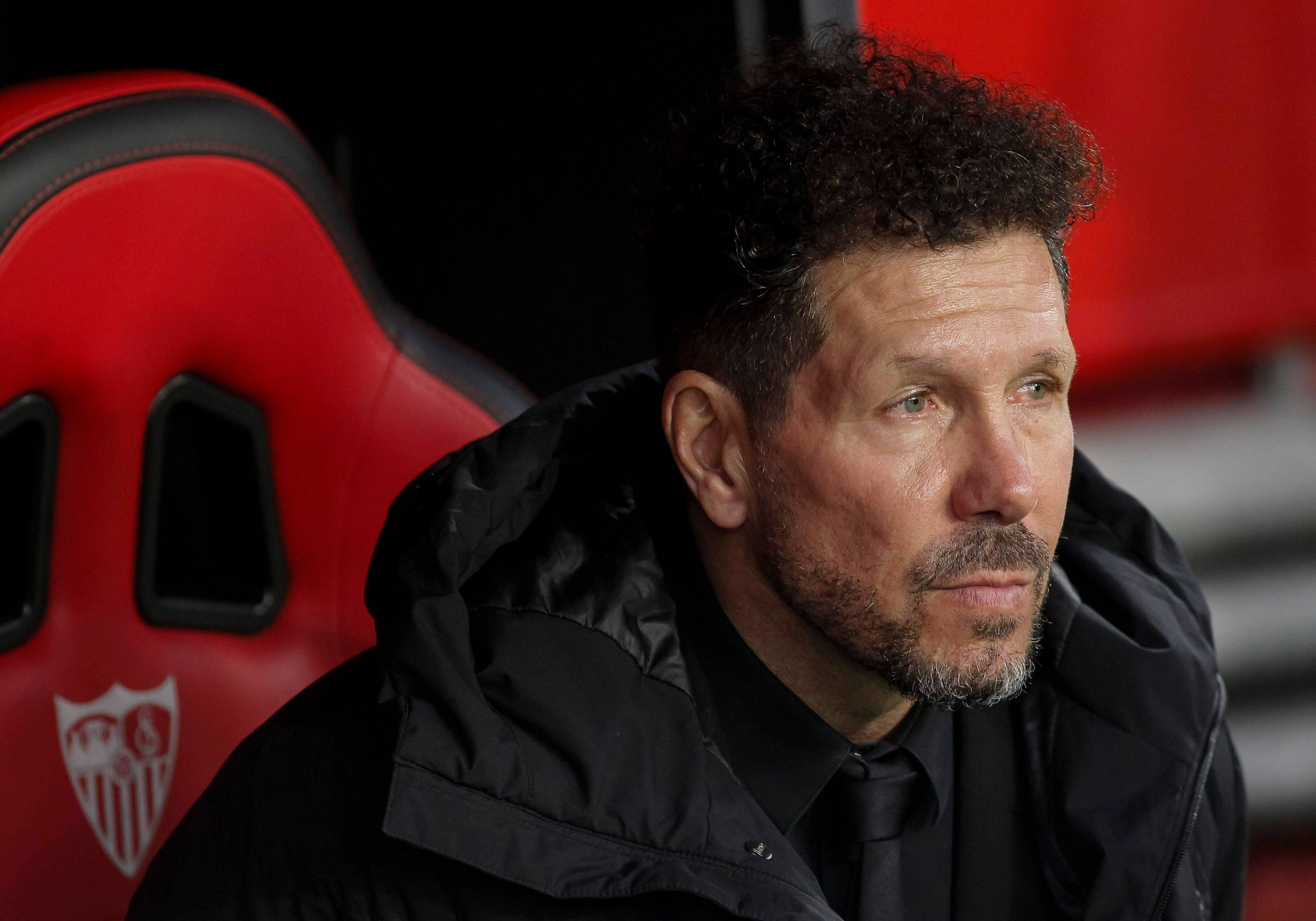  El Cholo Simeone, durante el Sevilla-Atlético de Madrid.