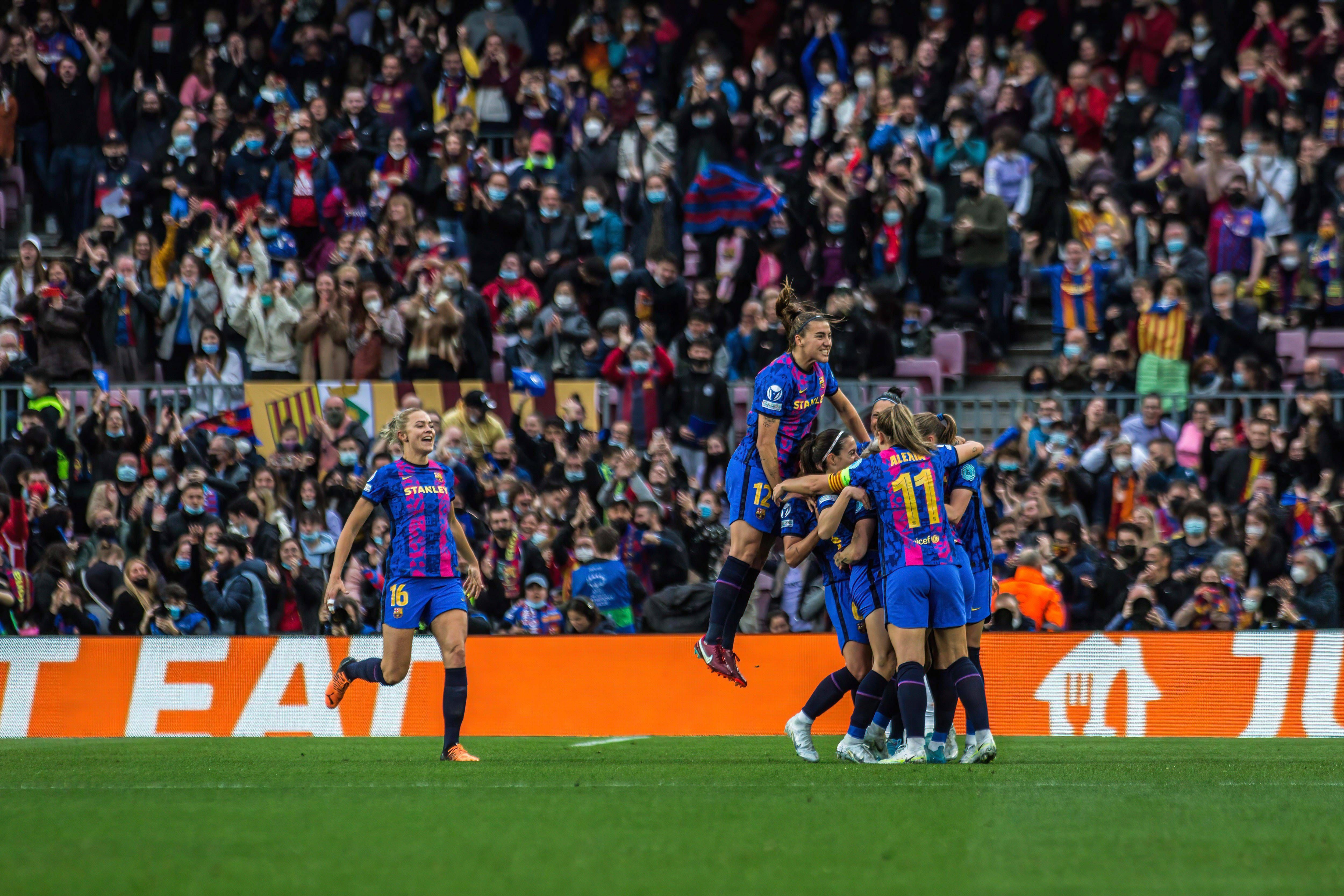  El FC Barcelona Femenino celebrando un gol. Foto: Cordon Press.