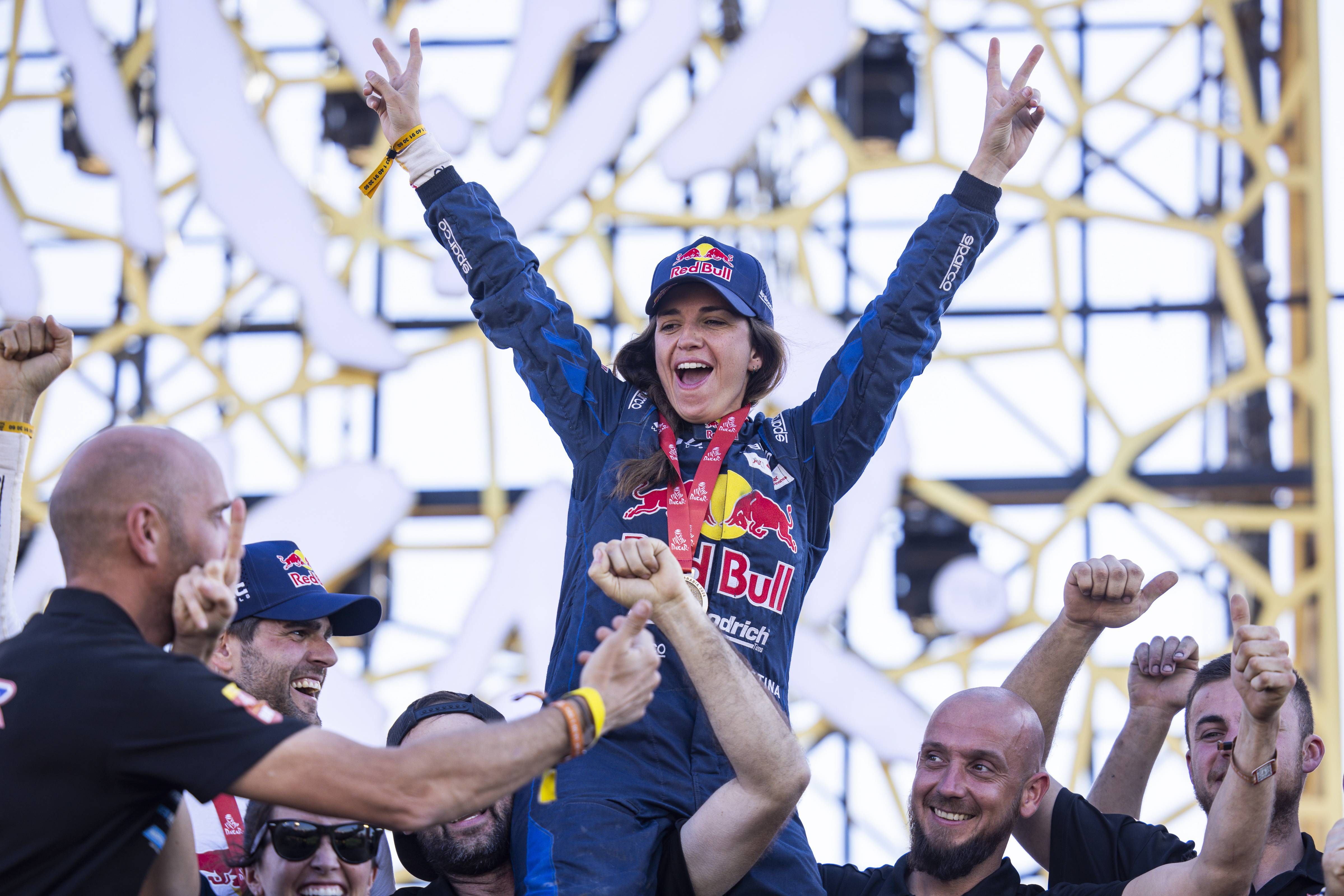 Cristina Gutiérrez, tras ganar el Dakar 2024.