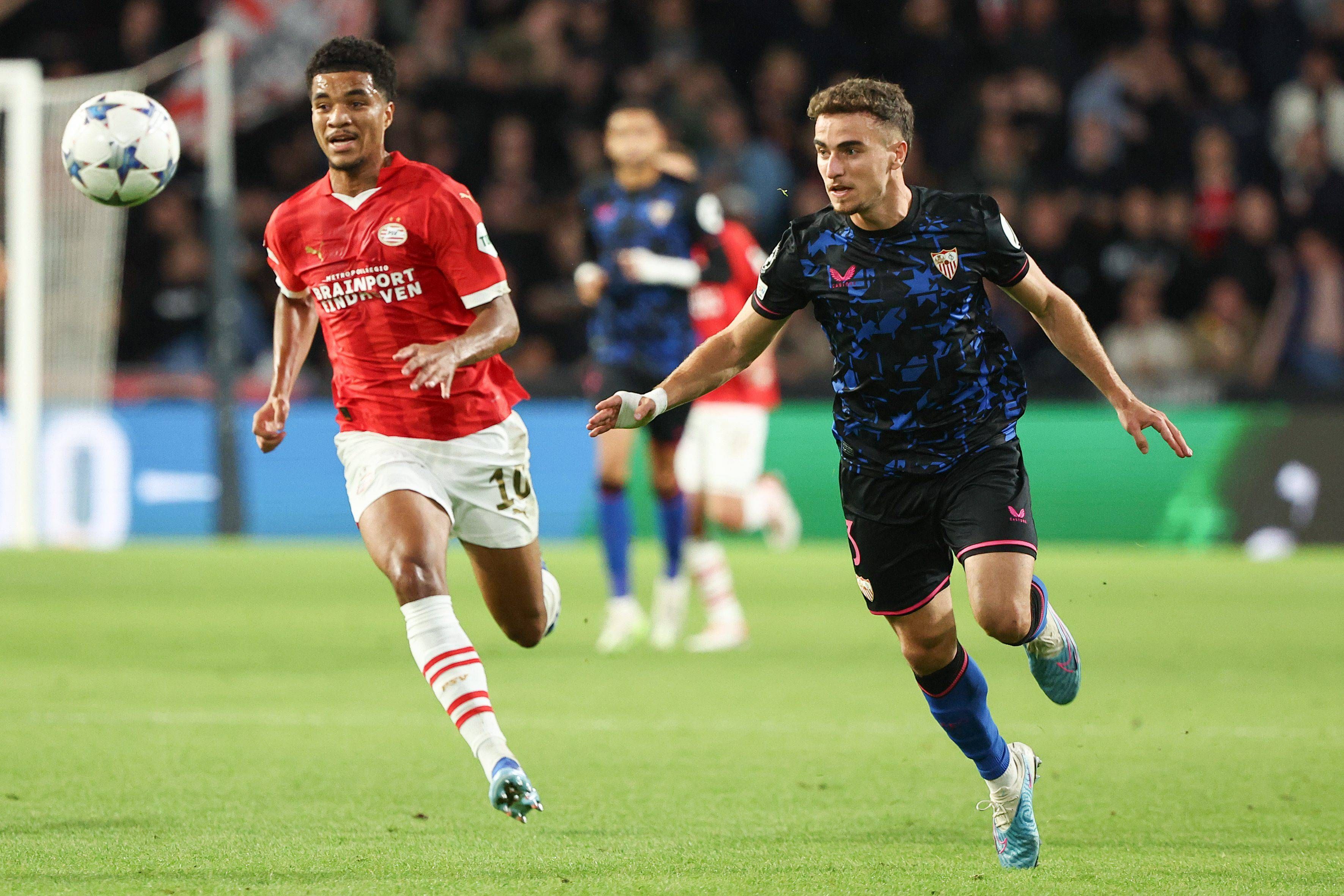  Pedrosa, en el PSV-Sevilla.