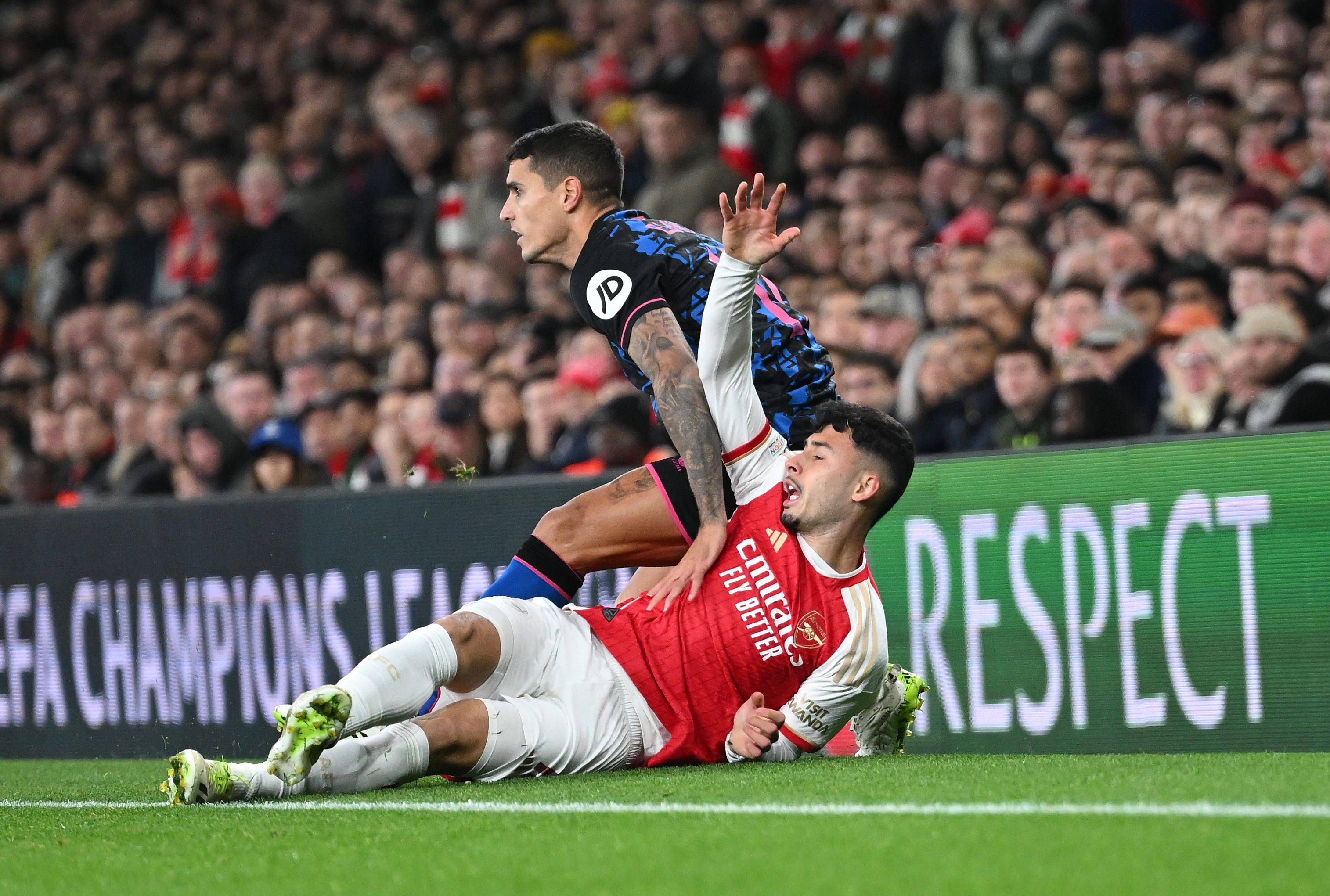 Lamela, ante el Arsenal.