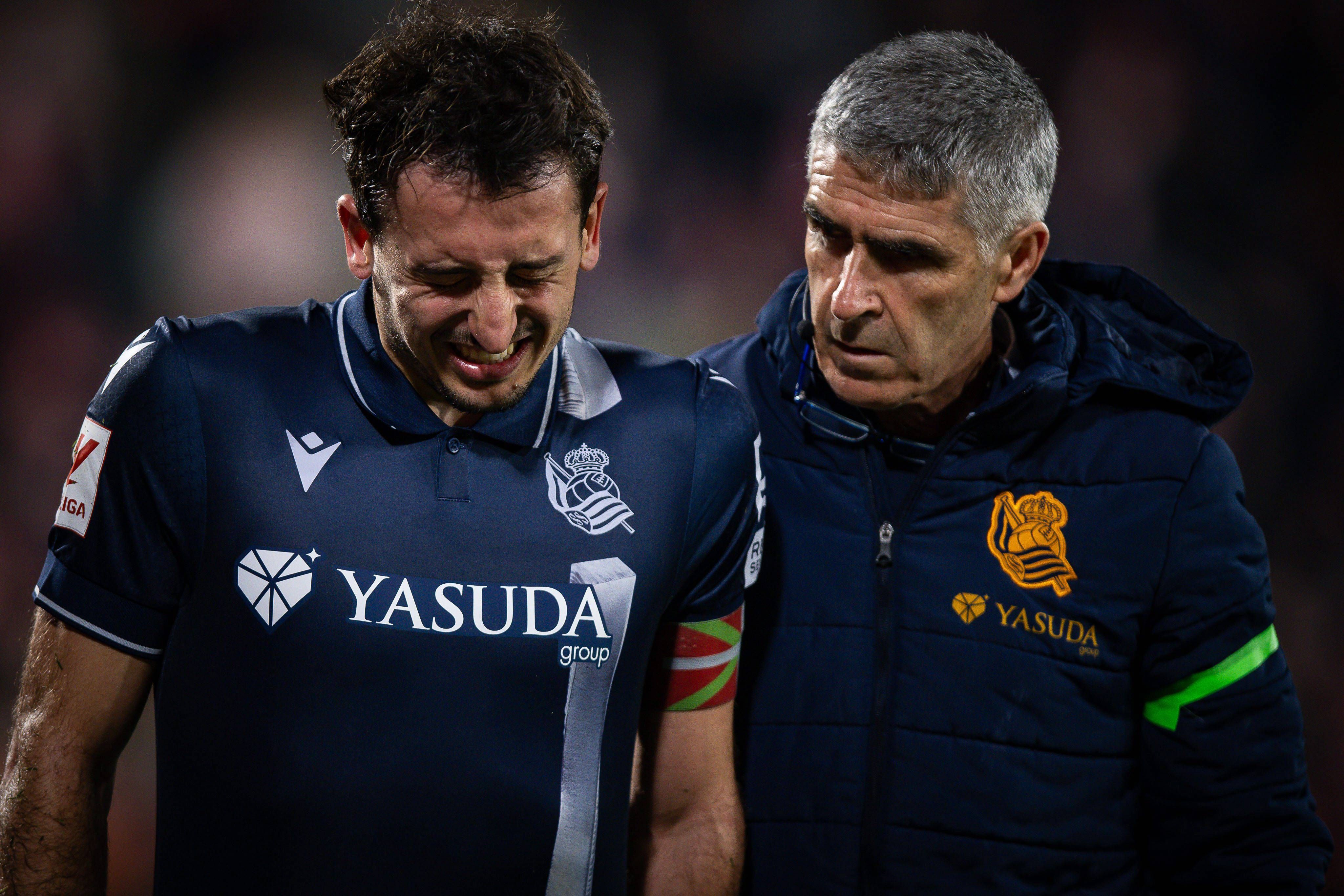 Mikel Oyarzabal, lesionado en el Girona - Real Sociedad.