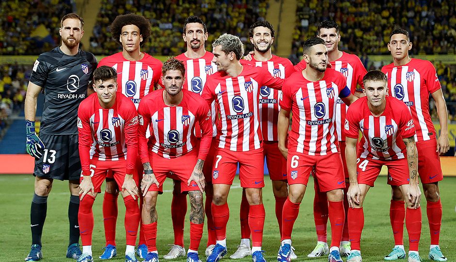  El once del Atlético de Madrid ante Las Palmas.