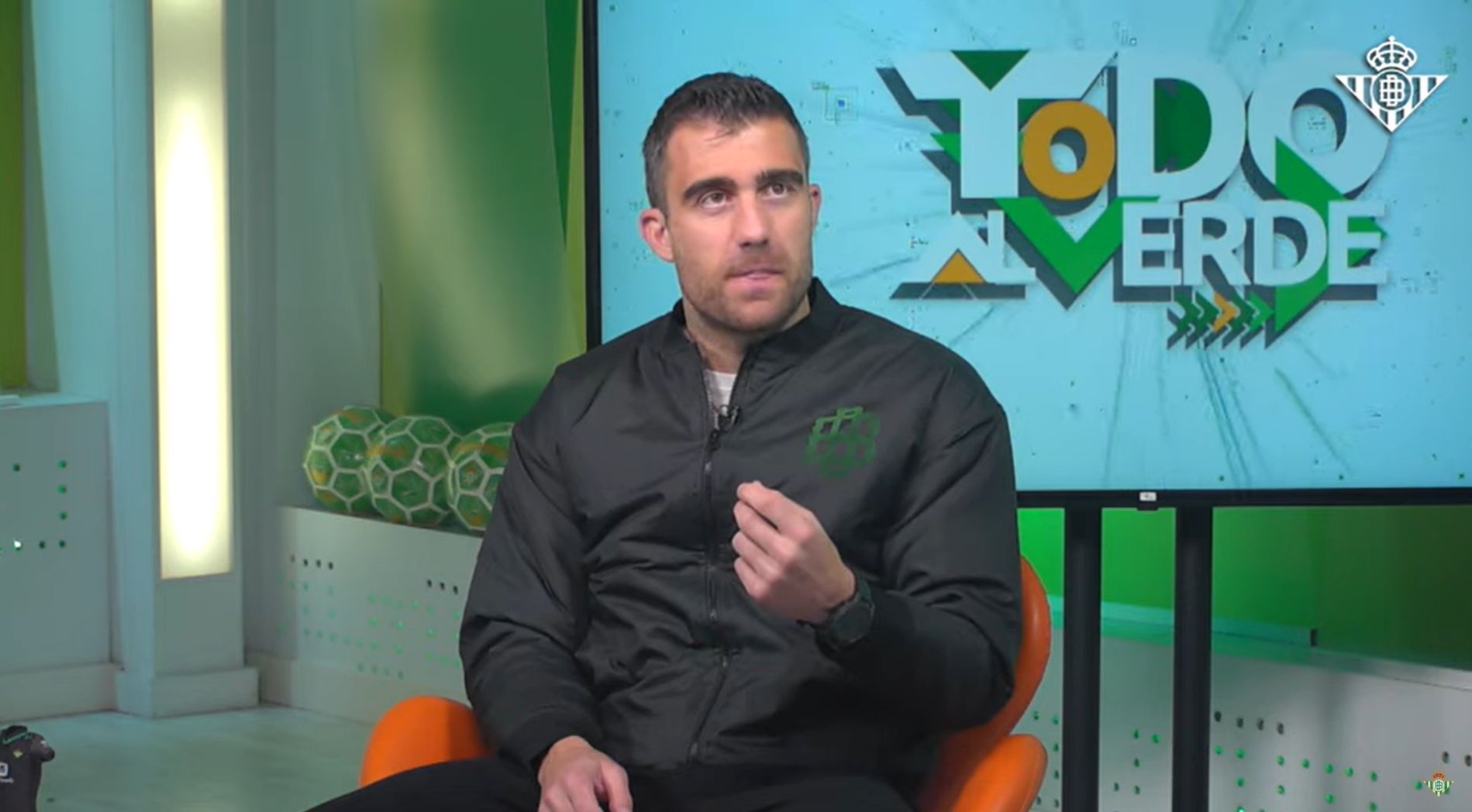  Sokratis, en su entrevista en la TV oficial del Betis