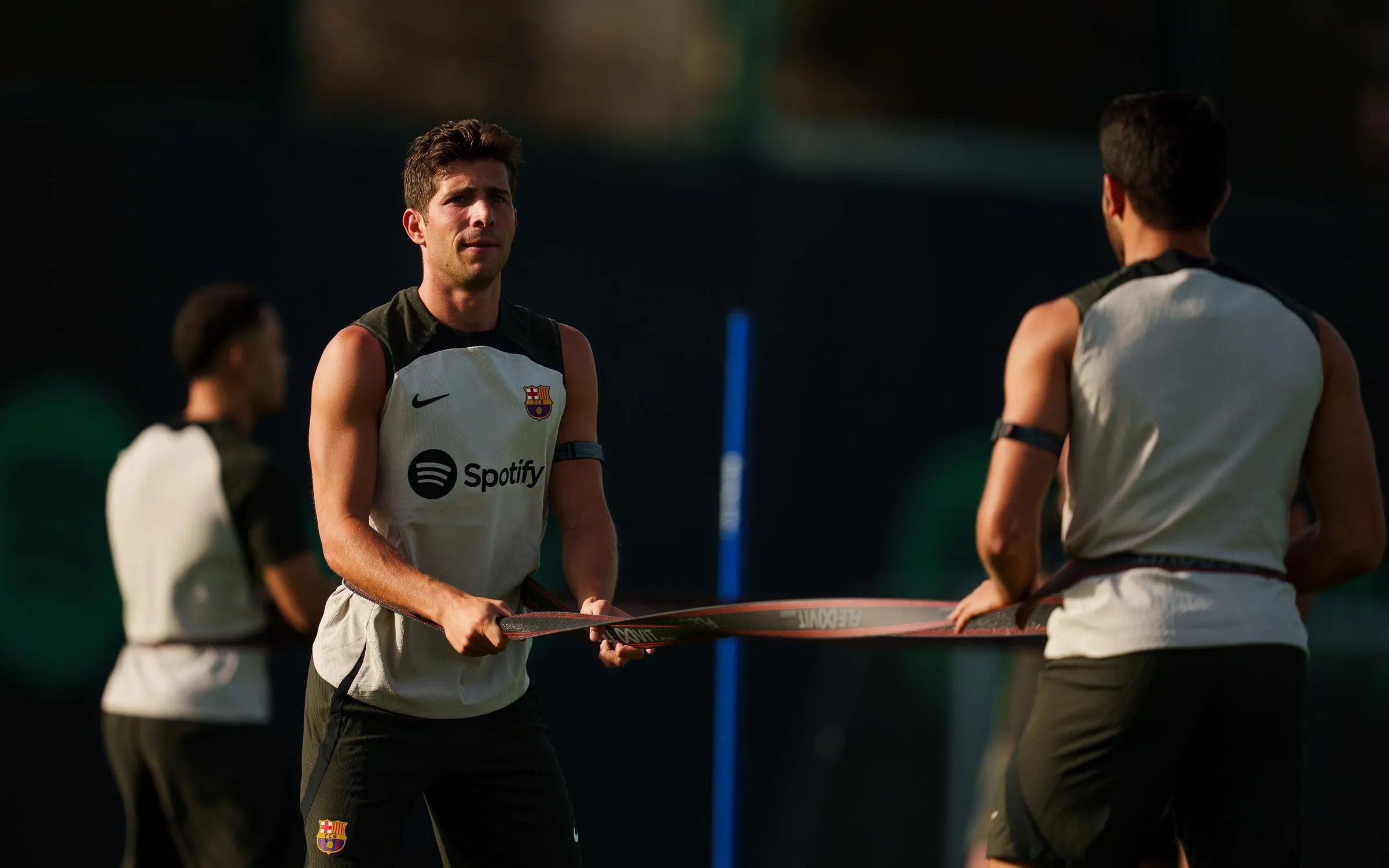  Sergi Roberto, en una sesión del Barcelona.
