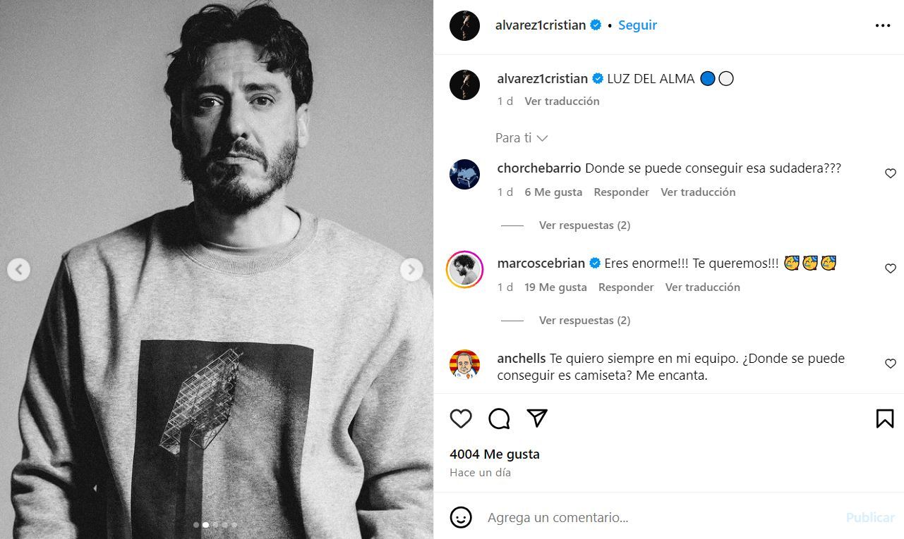  Sudadera de Cristian con un guiño al Real Zaragoza.