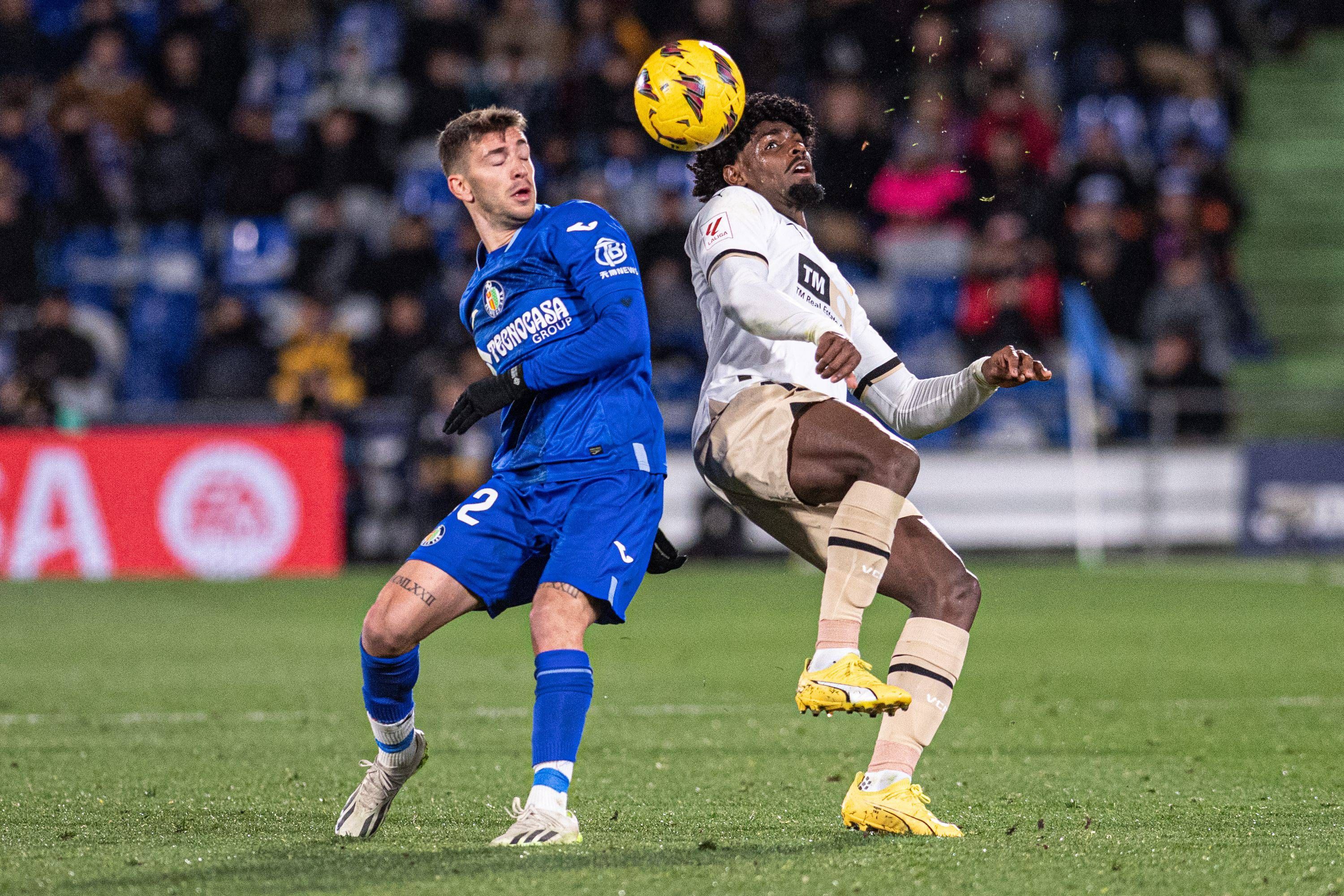  Thierry, ante el Getafe CF.