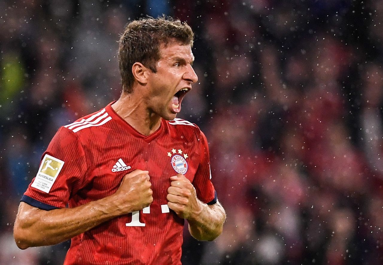 Thomas Müller celebra un gol. 