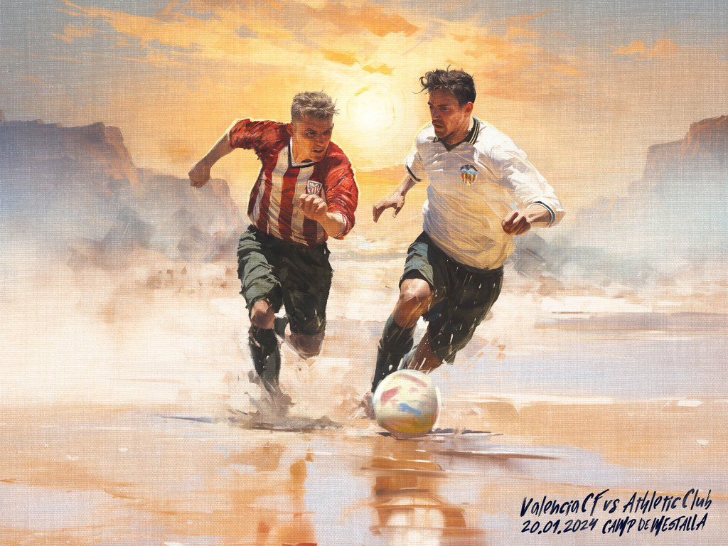  El cartel del último Valencia CF - Athletic Club