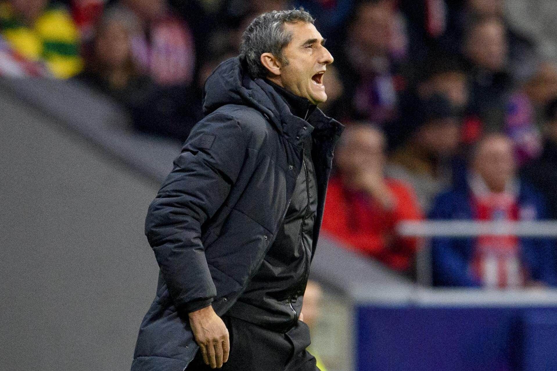 Ernesto Valverde, en Copa ante el Atlético en el Metropolitano (Foto: Athletic Club).