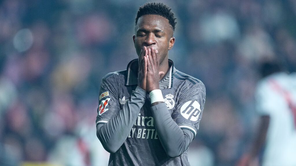  Vinicius en el partido contra el Rayo Vallecano (Europa Press)