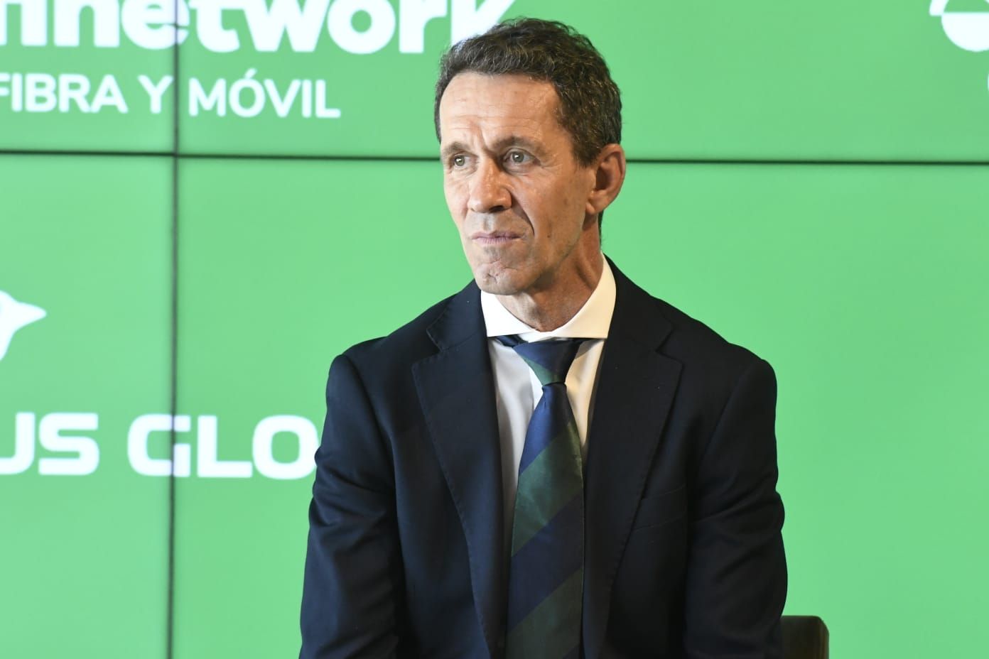 Planes, durante un acto en el Betis.