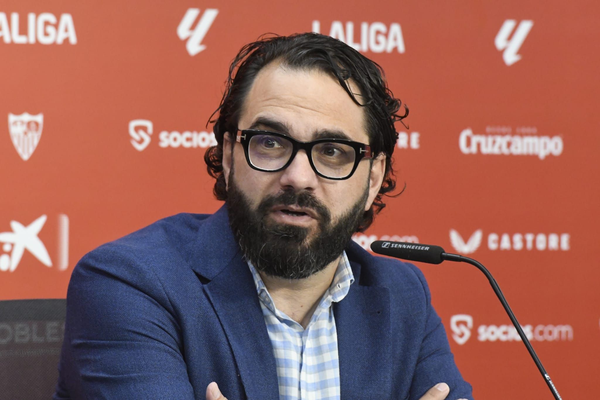  Víctor Orta, en la presentación de Soumaré y Mariano.