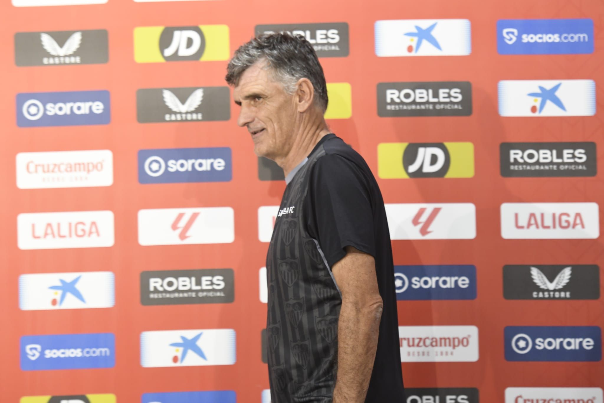 Mendilibar, en sala de prensa.