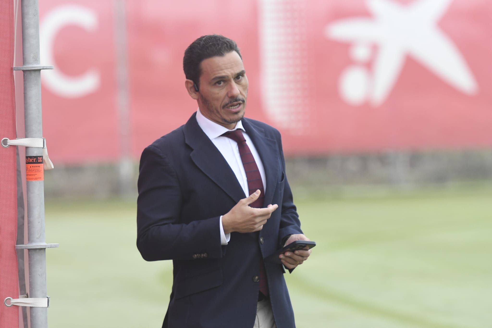  Del Nido Carrasco, en un entrenamiento del primer equipo sevillista.