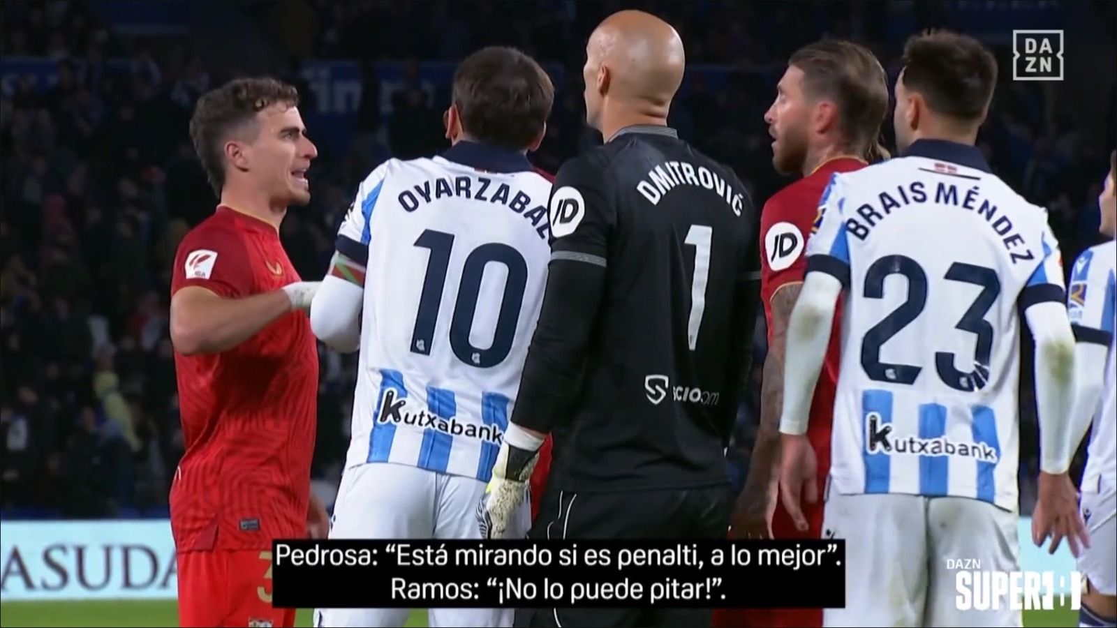  Reacción de Pedrosa durante la expulsión de Ramos.