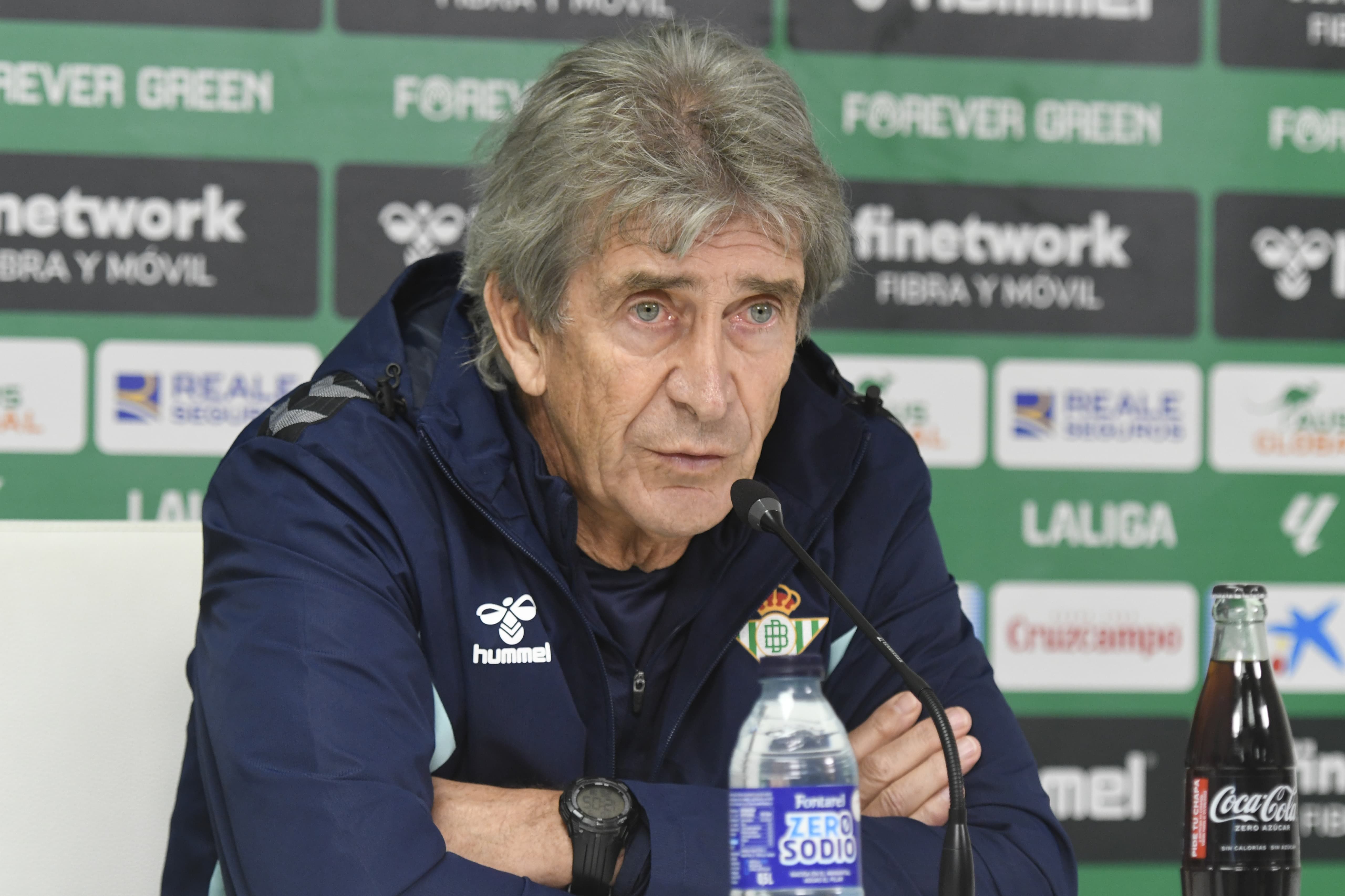 Manuel Pellegrini, en sala de prensa.