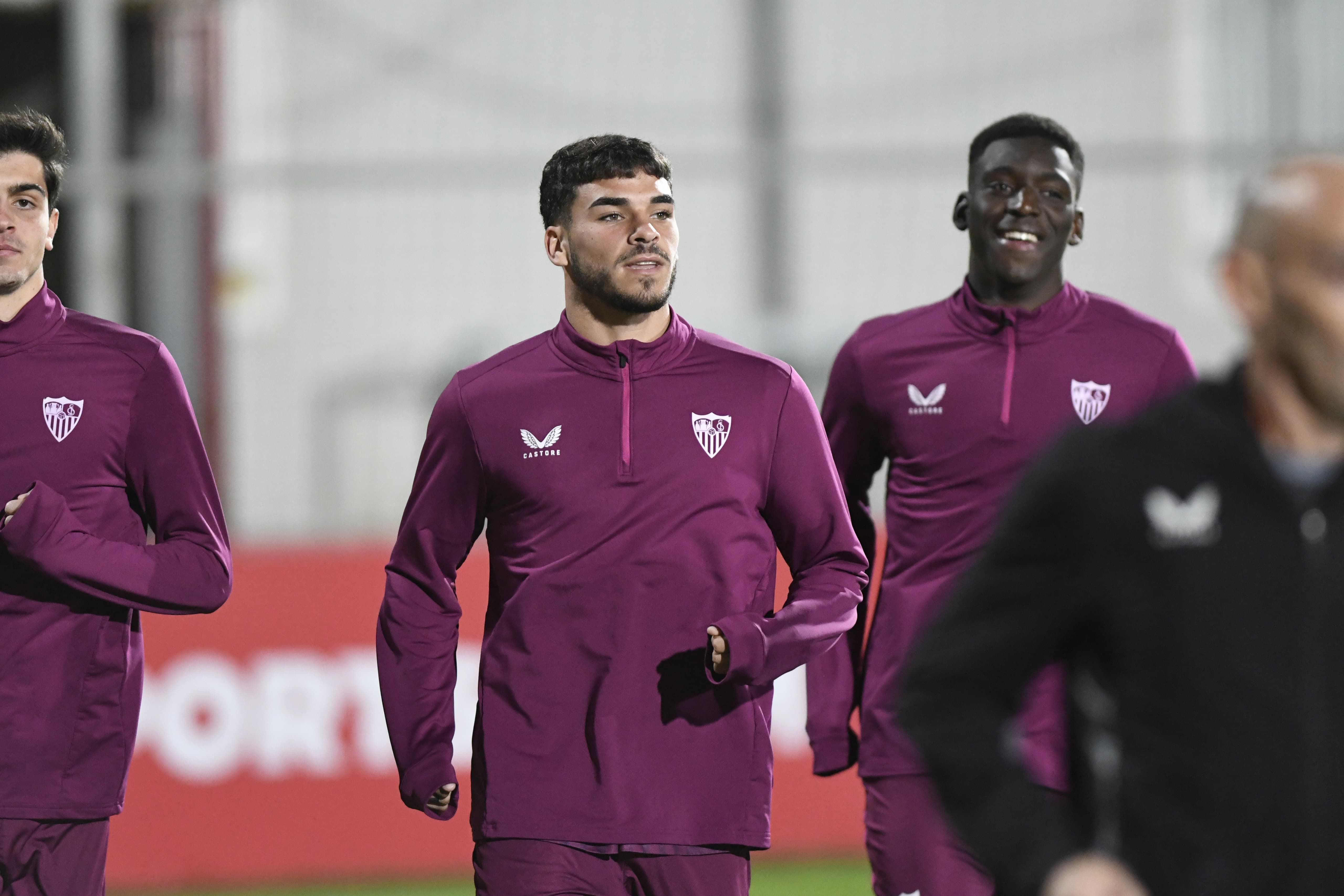 Isaac Romero, en el primer entrenamiento de Quique (Foto: Kiko Hurtado).