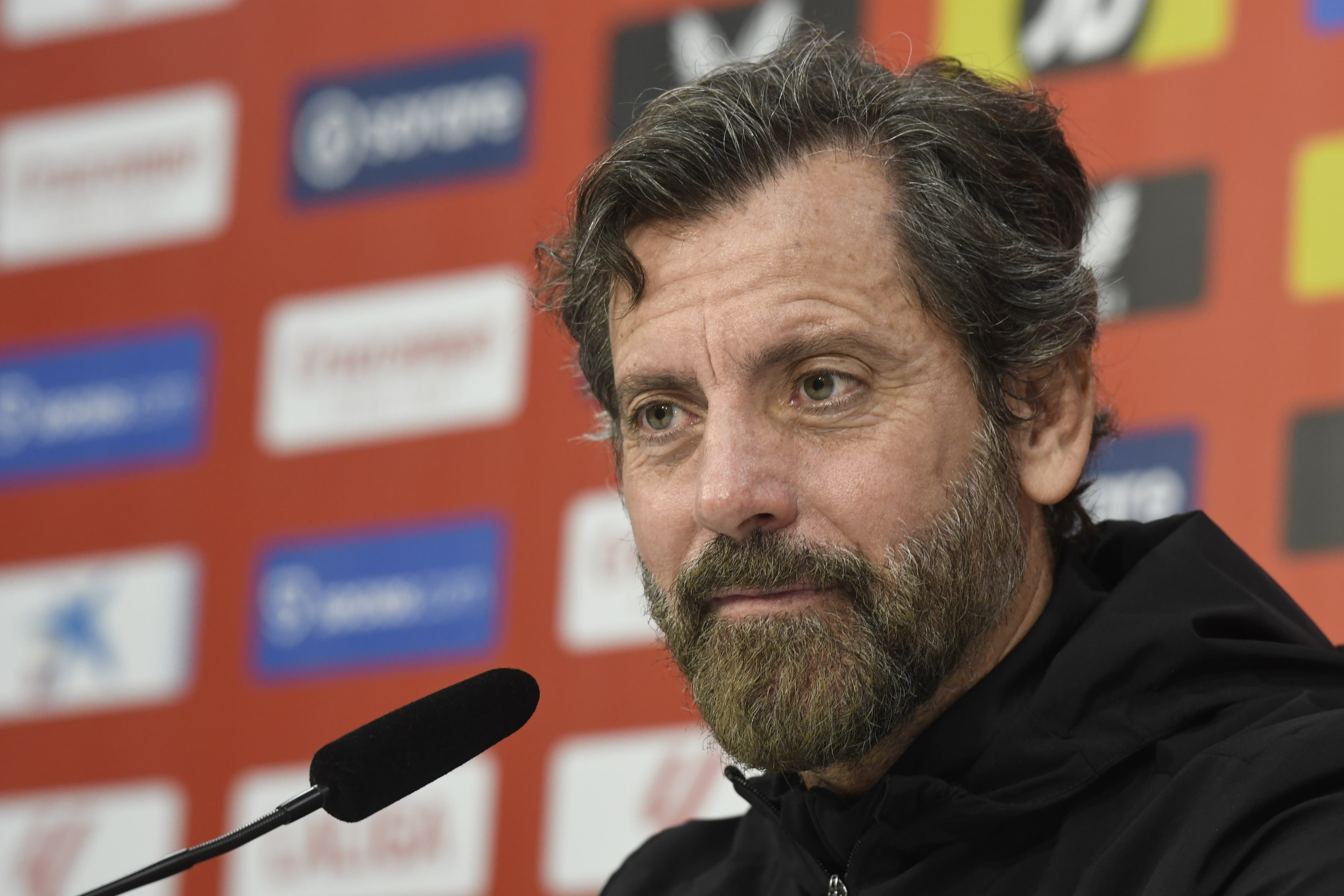 Quique Sánchez Flores, en sala de prensa.