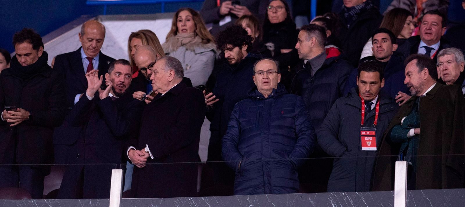 Del Nido Carrasco y Del Nido Benavente, en el palco del Coliseum.
