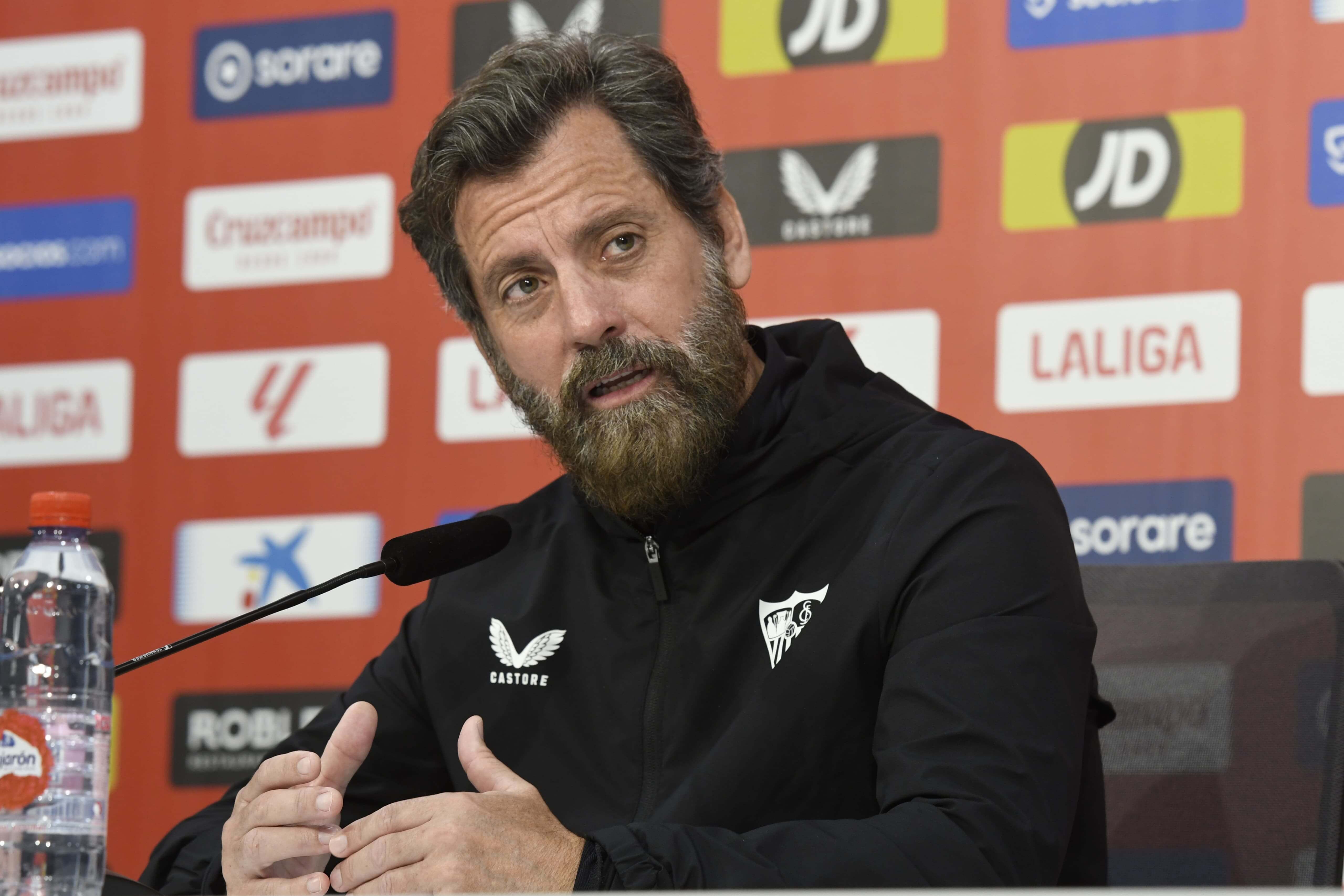 Quique Sánchez Flores, en sala de prensa.