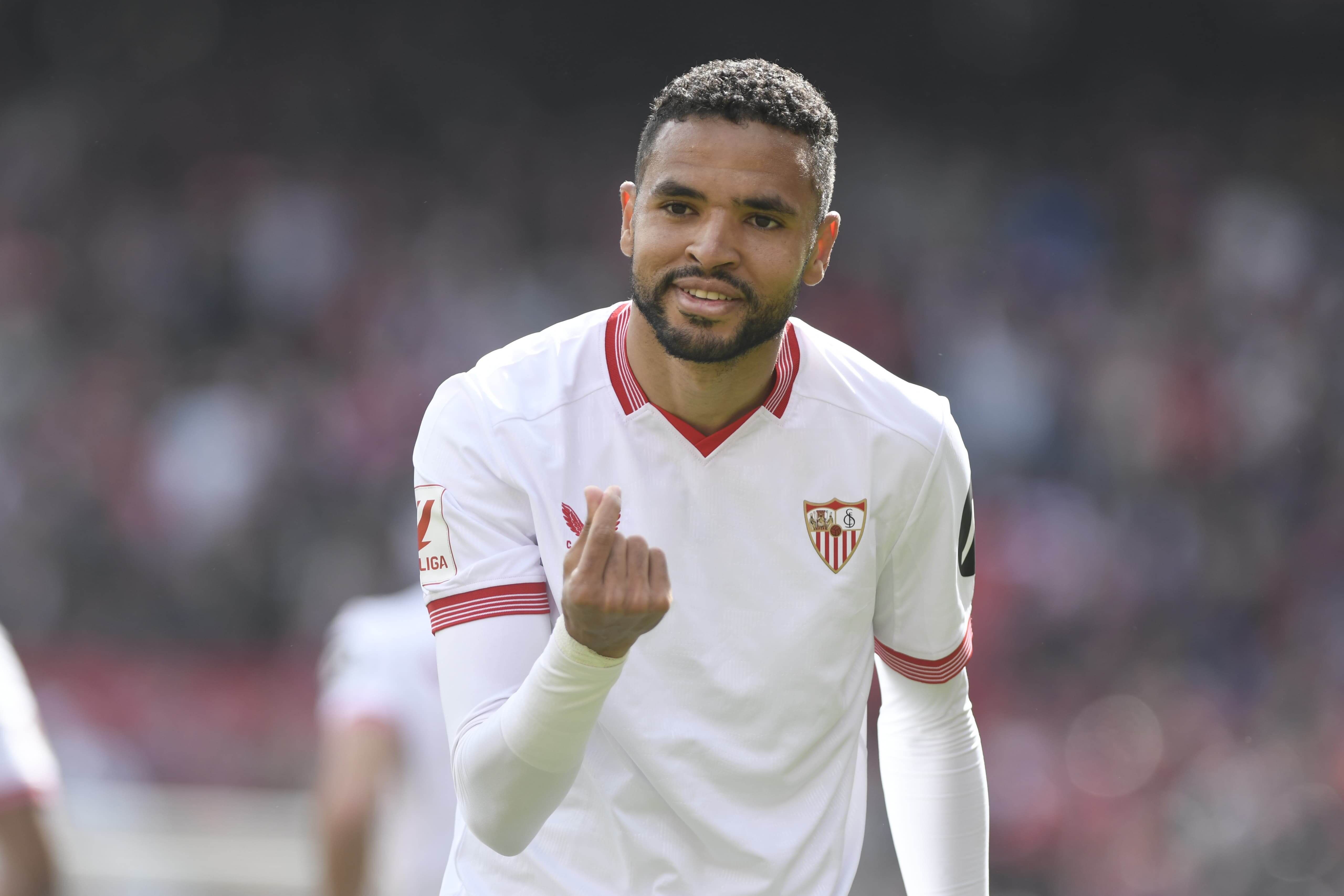 Celebración del gol de En-Nesyri ante la Real.