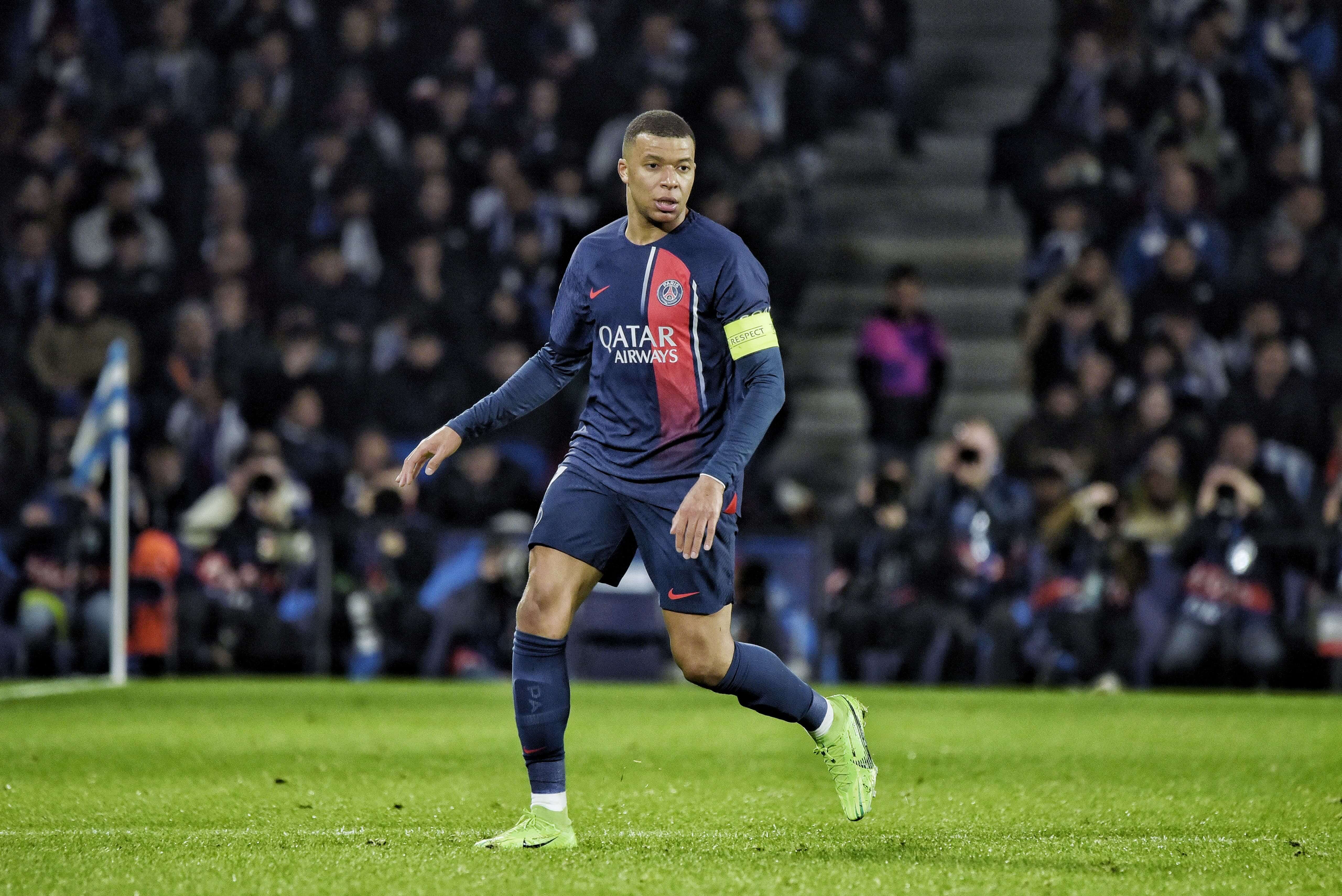 Kylian Mbappé durante el partido ante la Real Sociedad