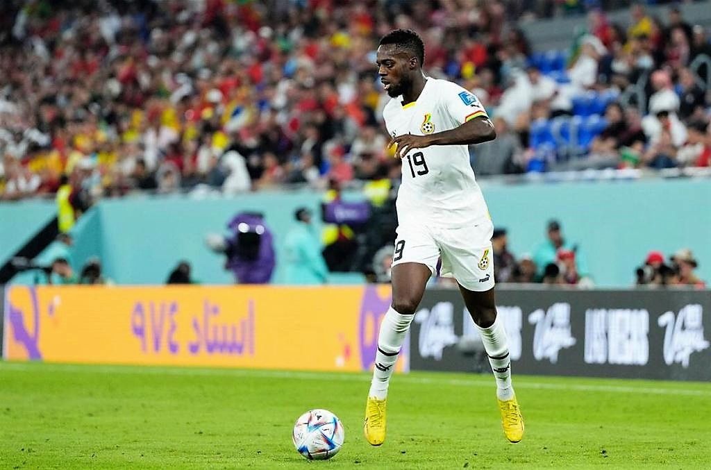  El delantero del Athletic Iñaki Williams jugando con Ghana el Mundial de Qatar.