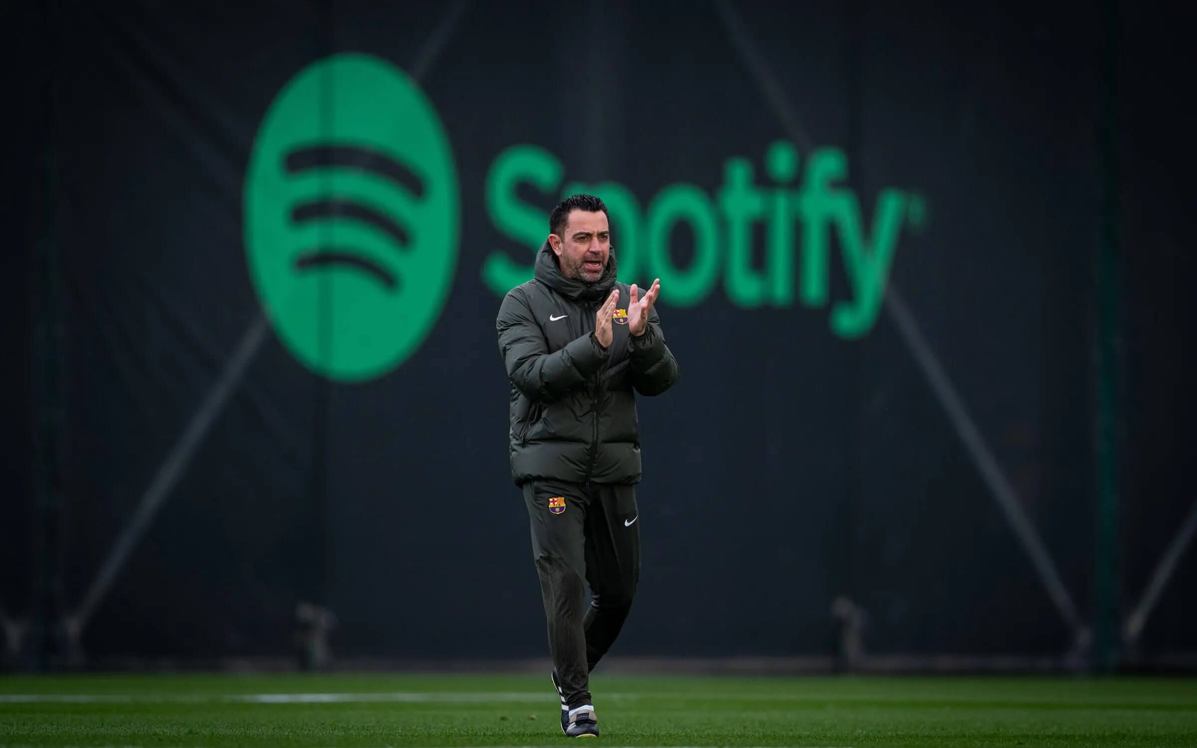  Xavi Hernández, en una sesión con el Barcelona.