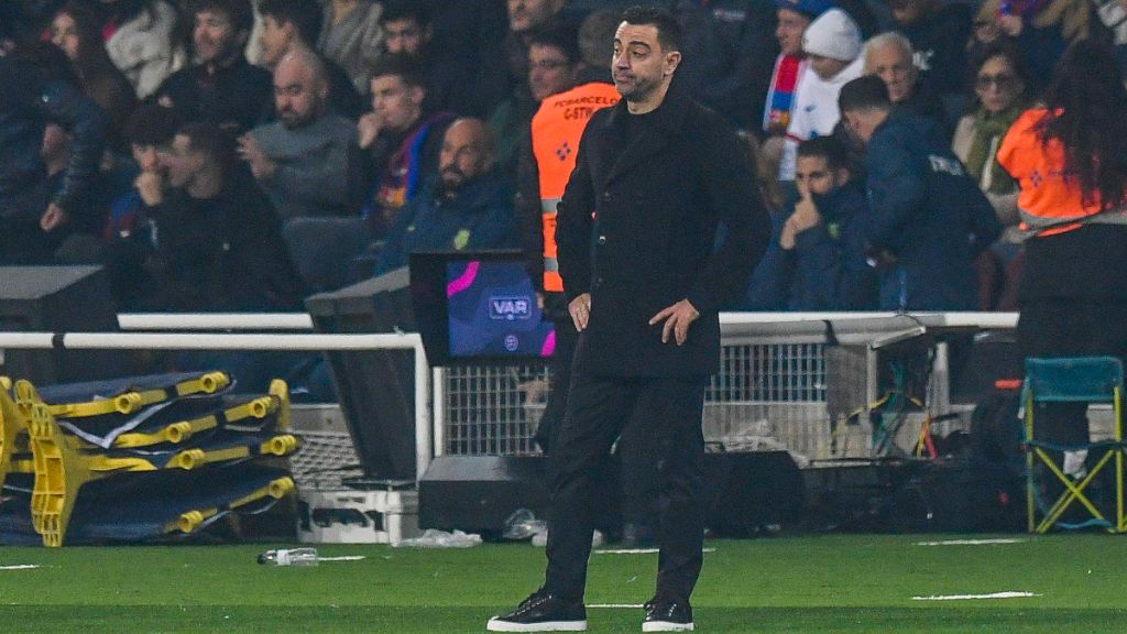 Xavi Hernández durante el partido ante el Villarreal. (Fuente: Cordon Press)