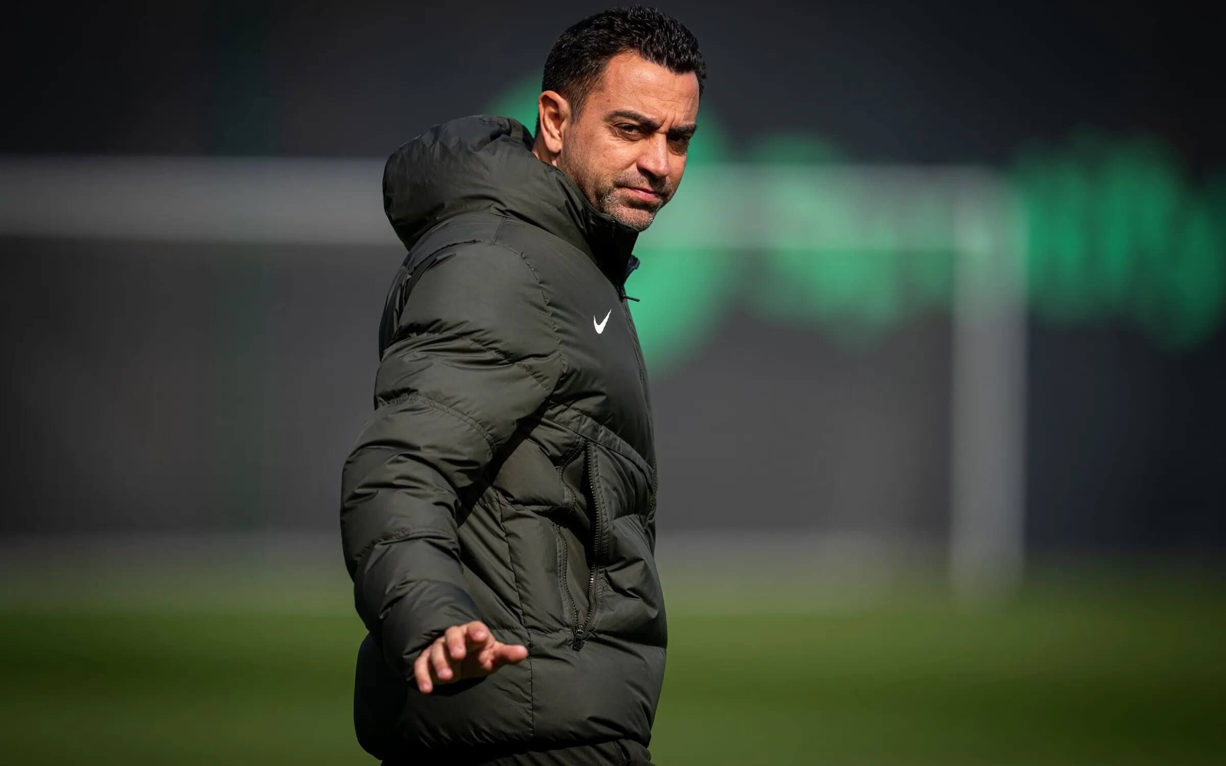 Xavi Hernández, en una sesión del Barcelona.