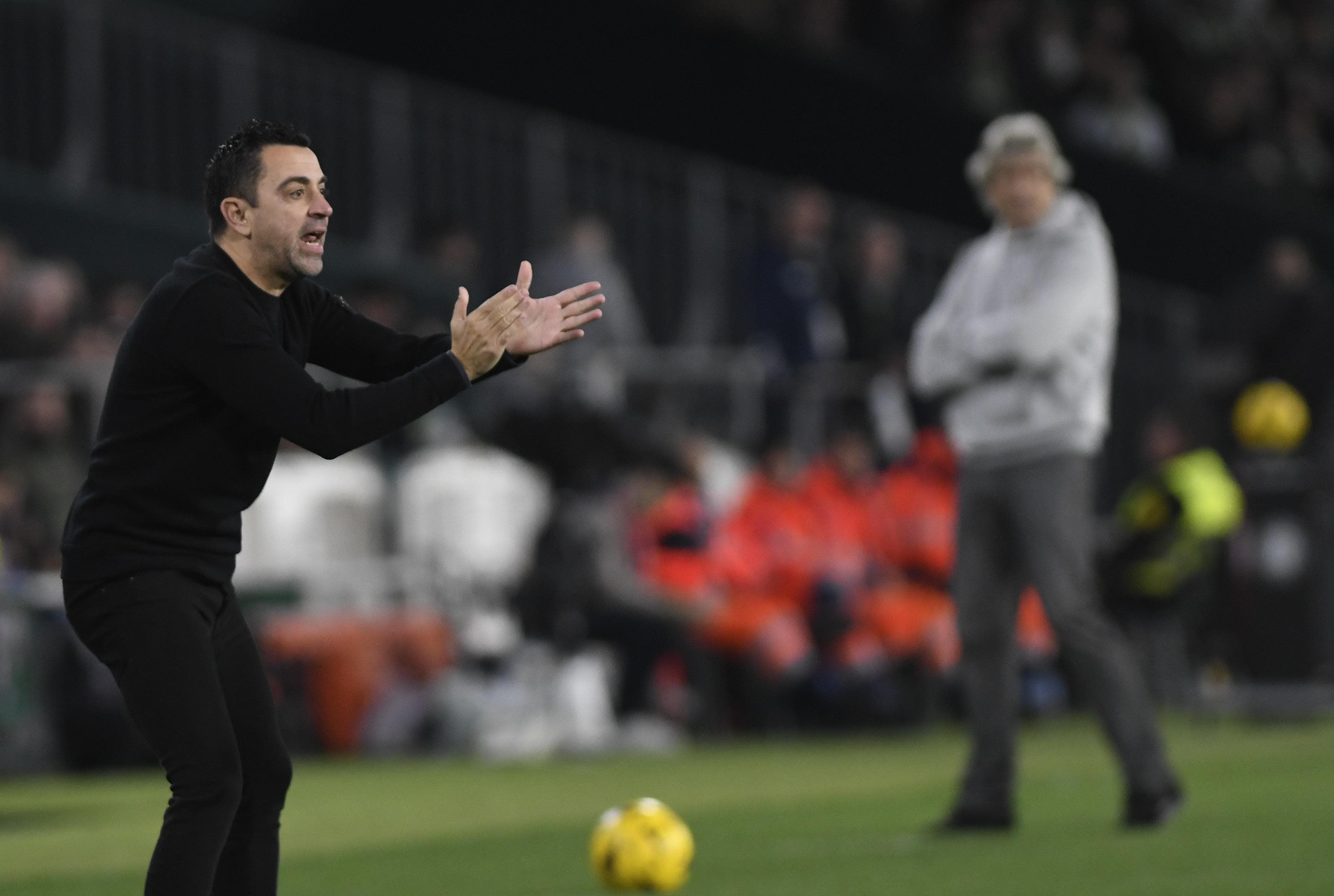  Xavi Hernández, en el Betis-Barcelona.