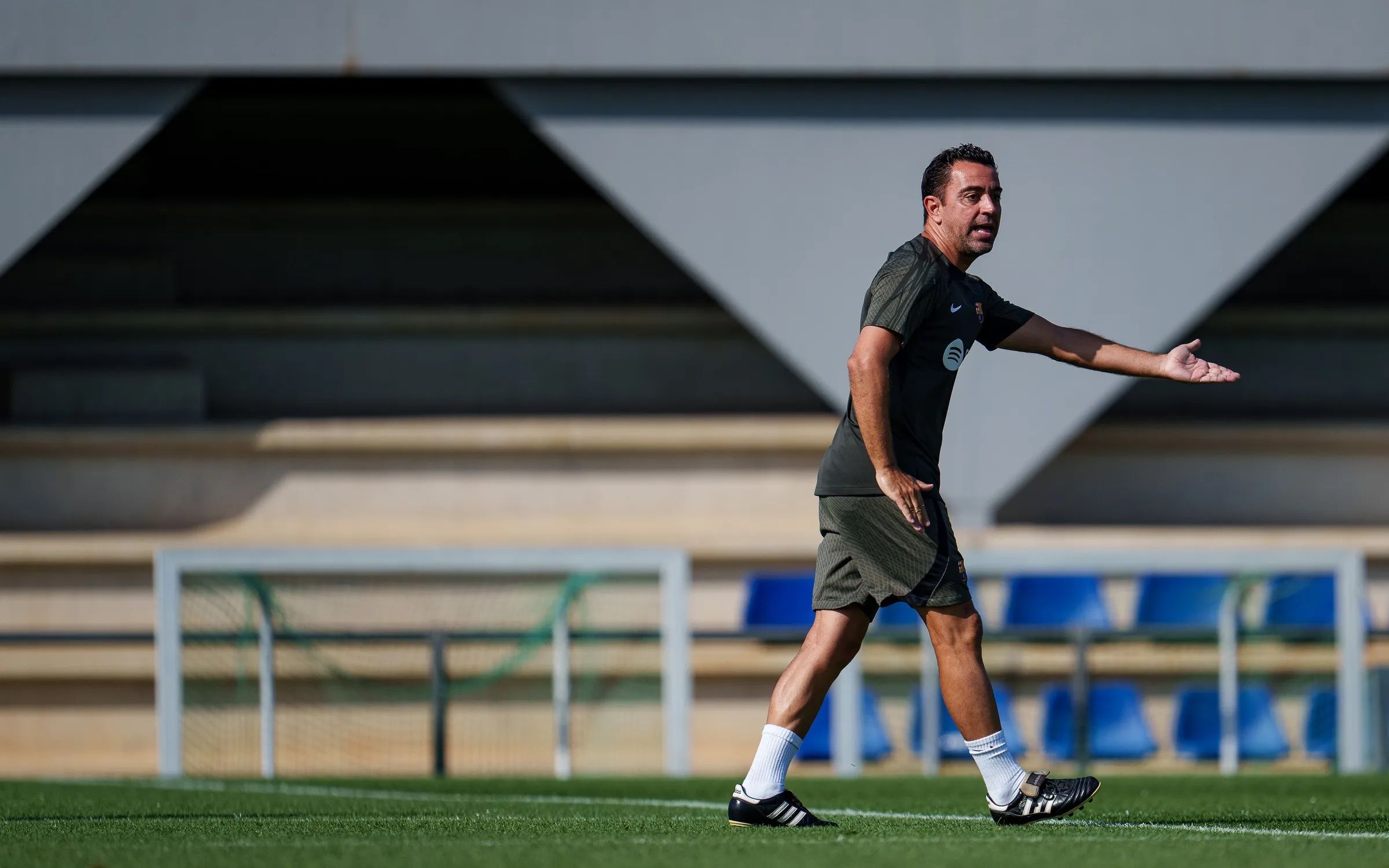 Xavi Hernández, en una sesión del Barcelona.