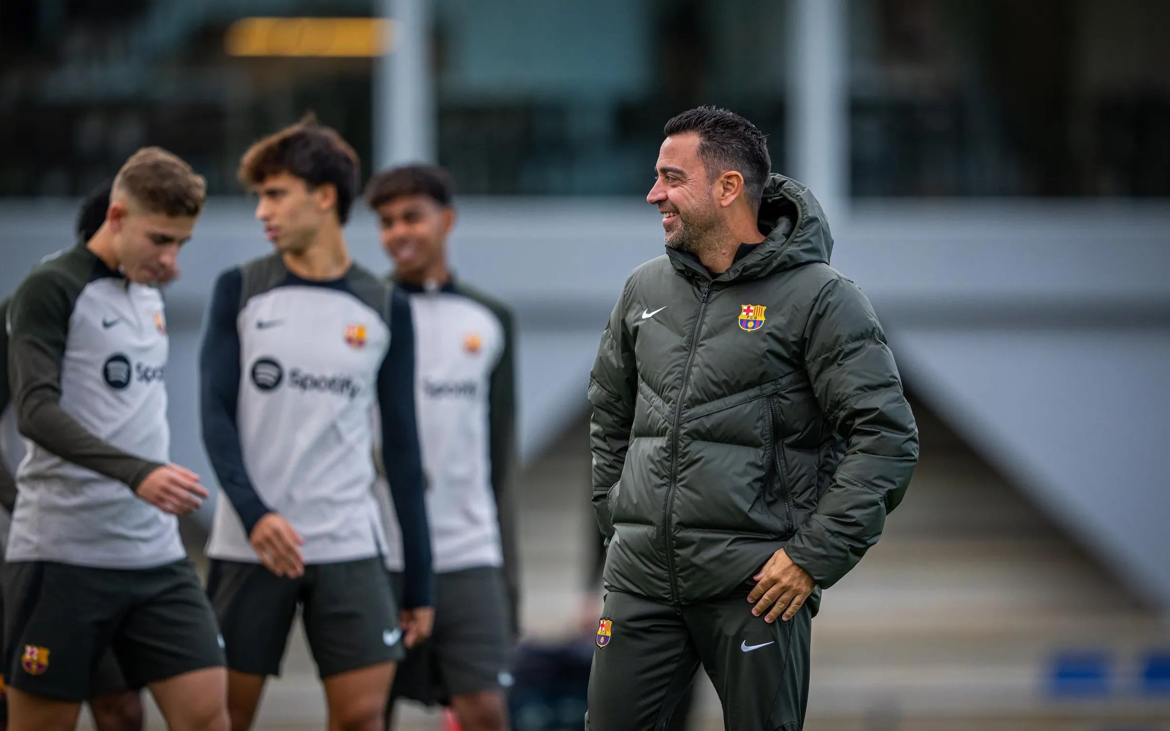 Xavi Hernández, en una sesión del Barcelona.