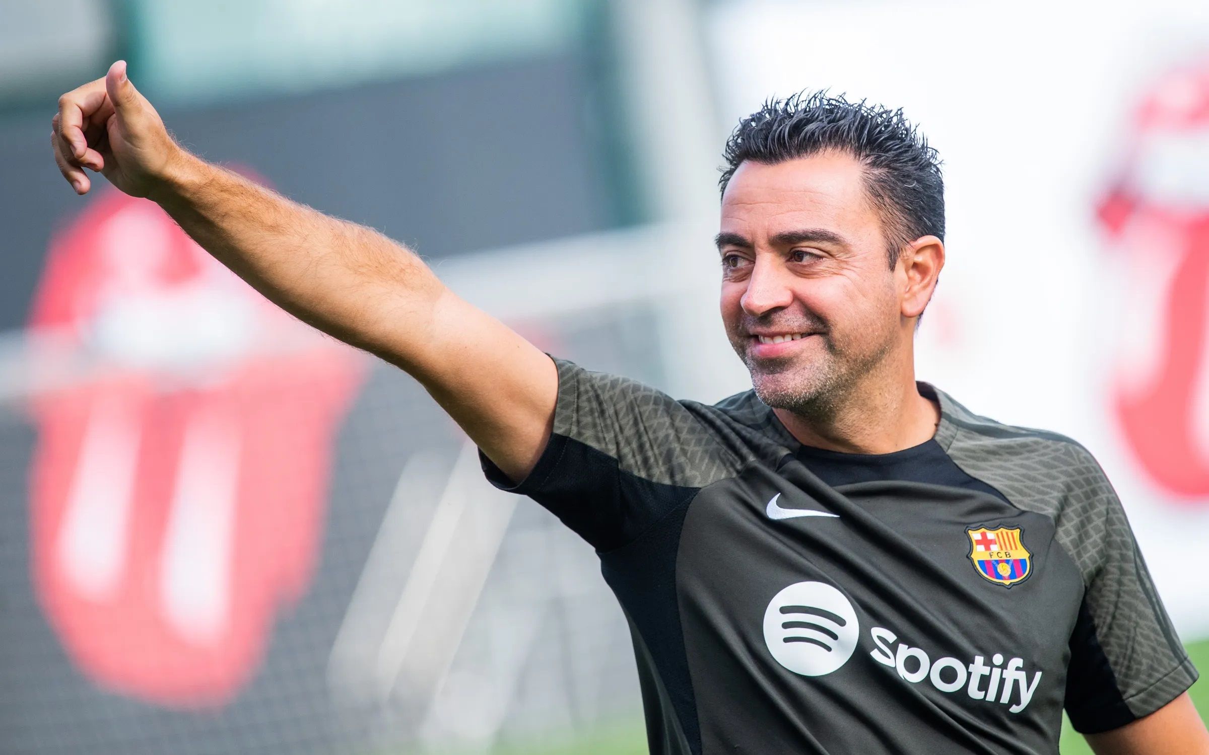 Xavi Hernández, en una sesión del Barcelona.