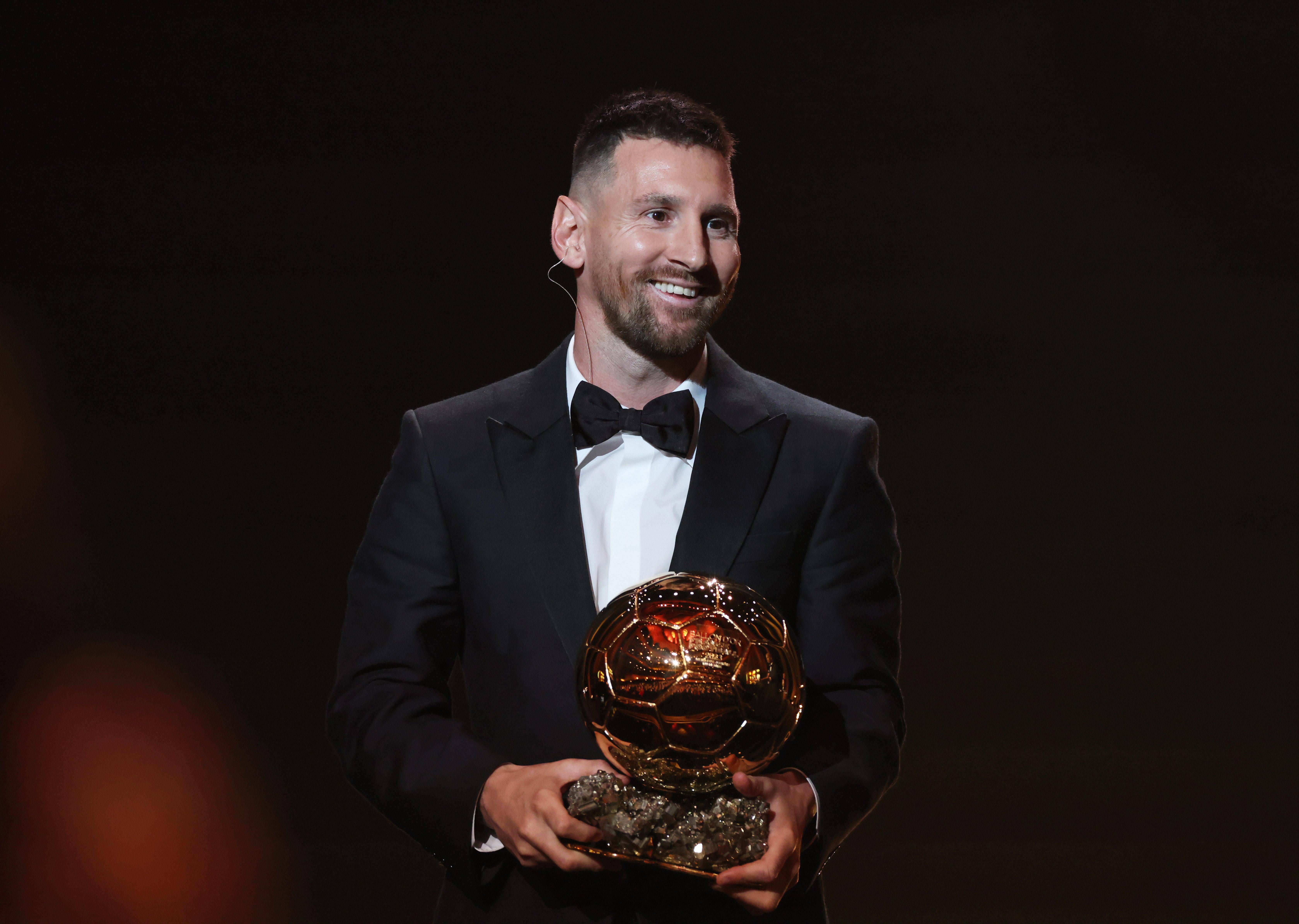  Leo Messi, en la gala del Balón de Oro 2023.