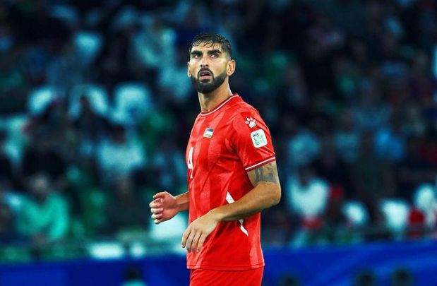  Yaser Hamed en un partido de la Copa Asia con la Selección de Palestina (@yaserhamed_3