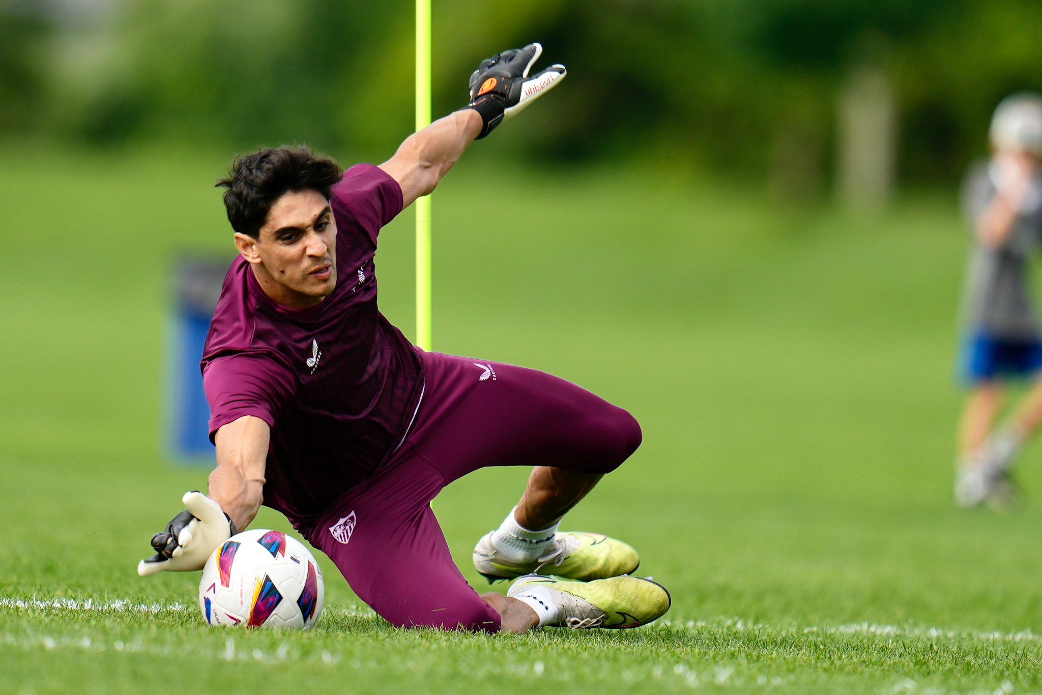 Yassine Bono, entrenando en Detroit