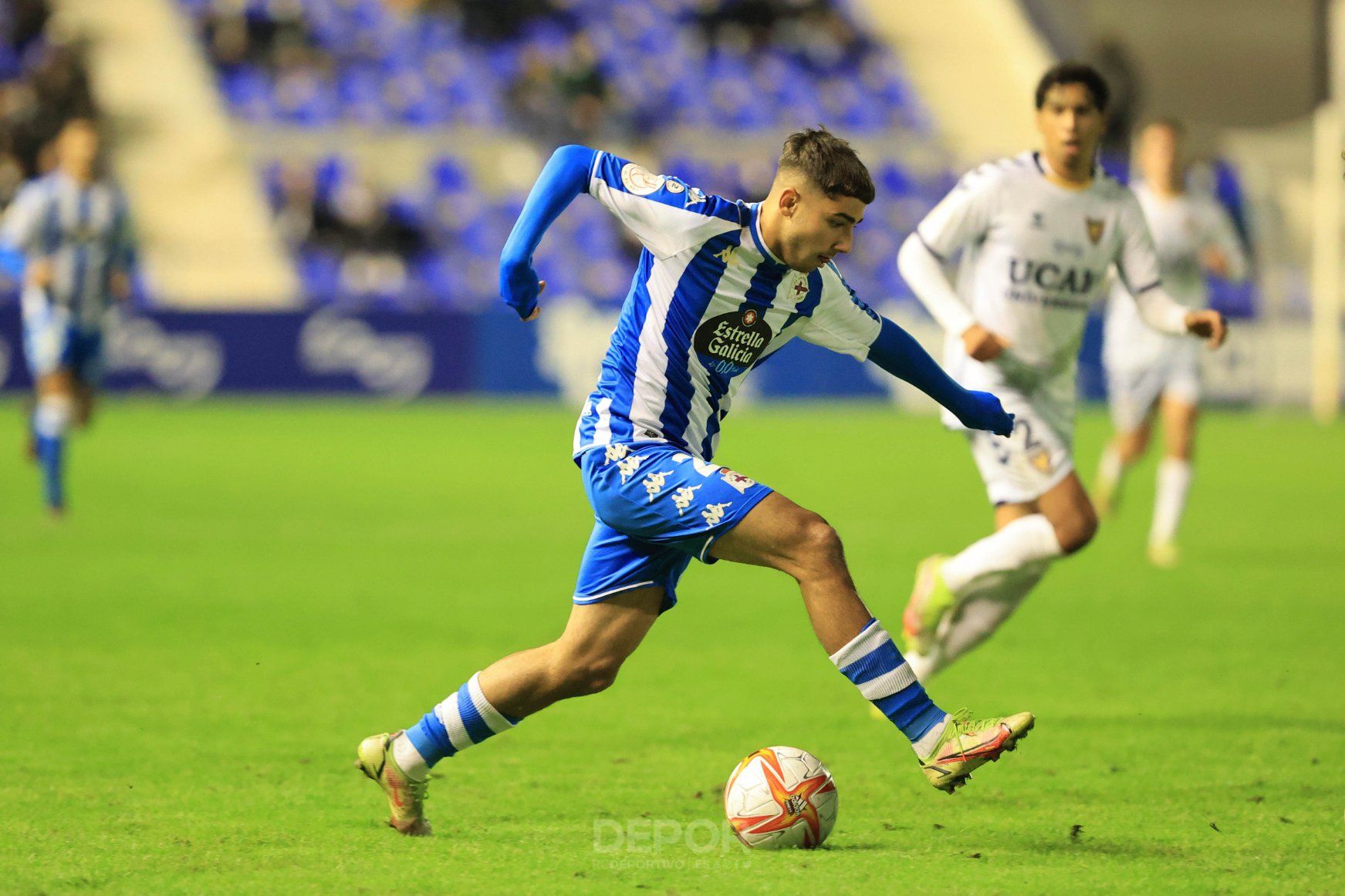 Yeremay atacando ante el UCAM en La Condomina (Foto: RCD).