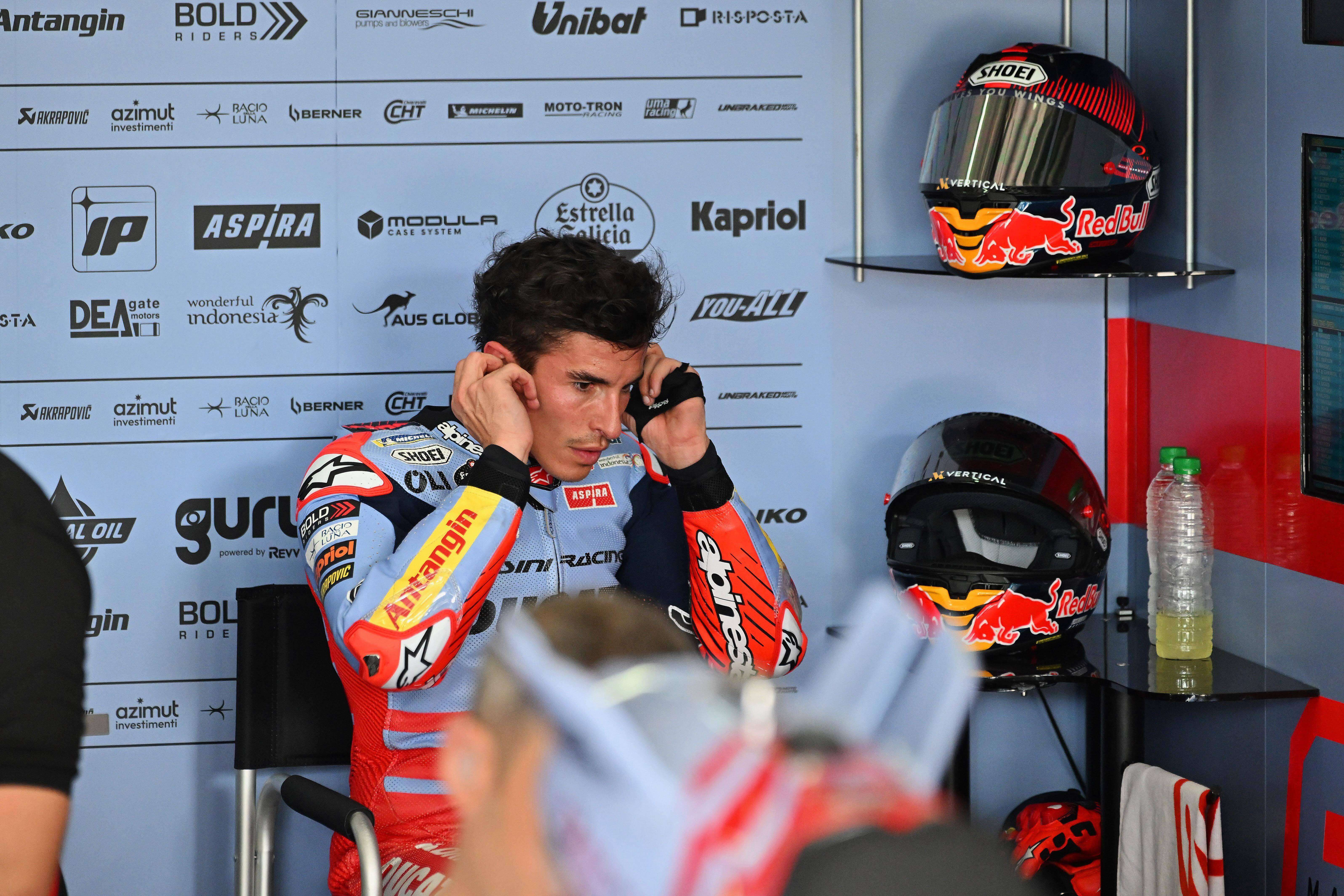 Marc Márquez, durante los test de Sepang con Gresini.