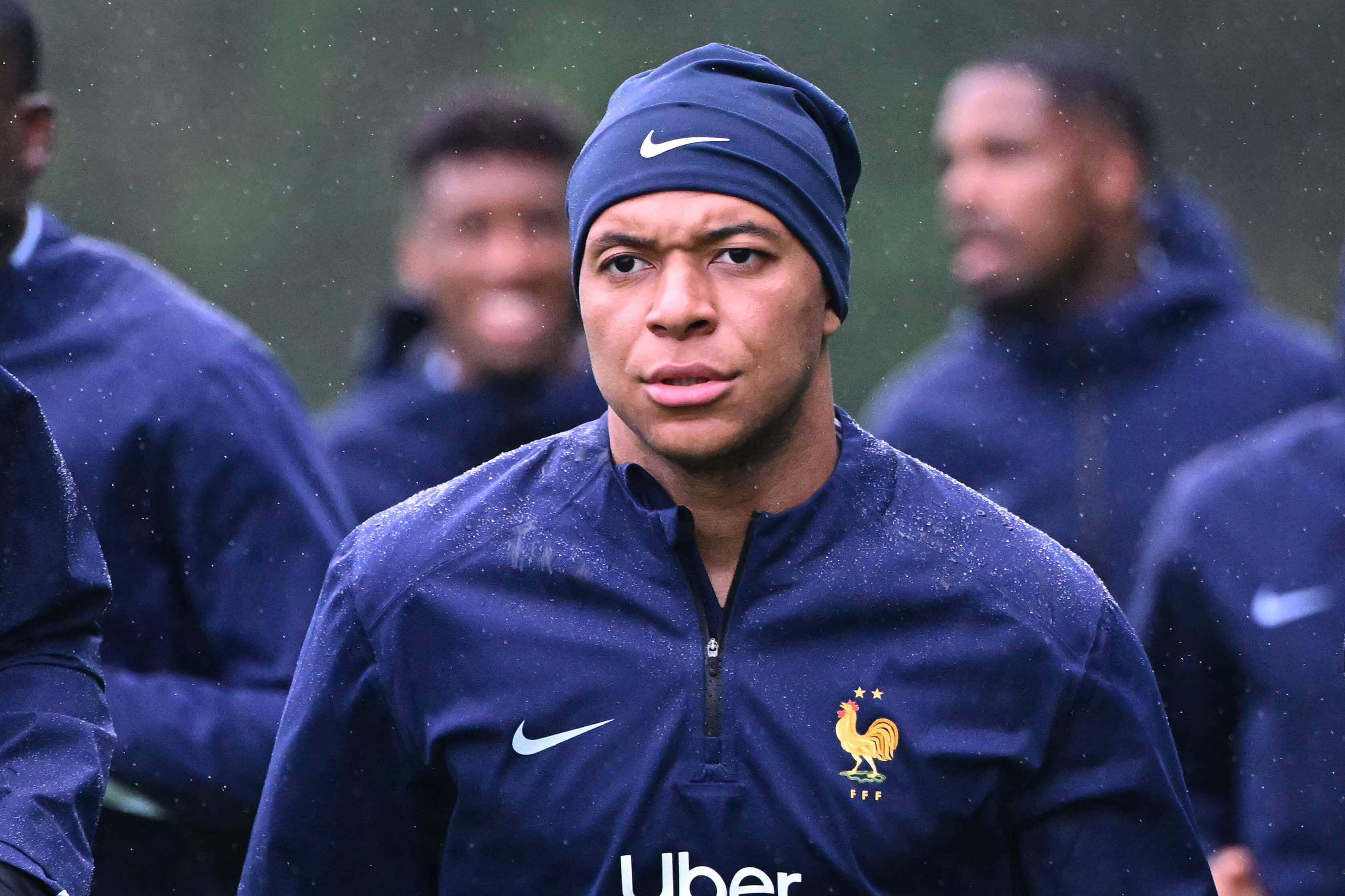  Kylian Mbappé, en una entrenamiento con Francia.