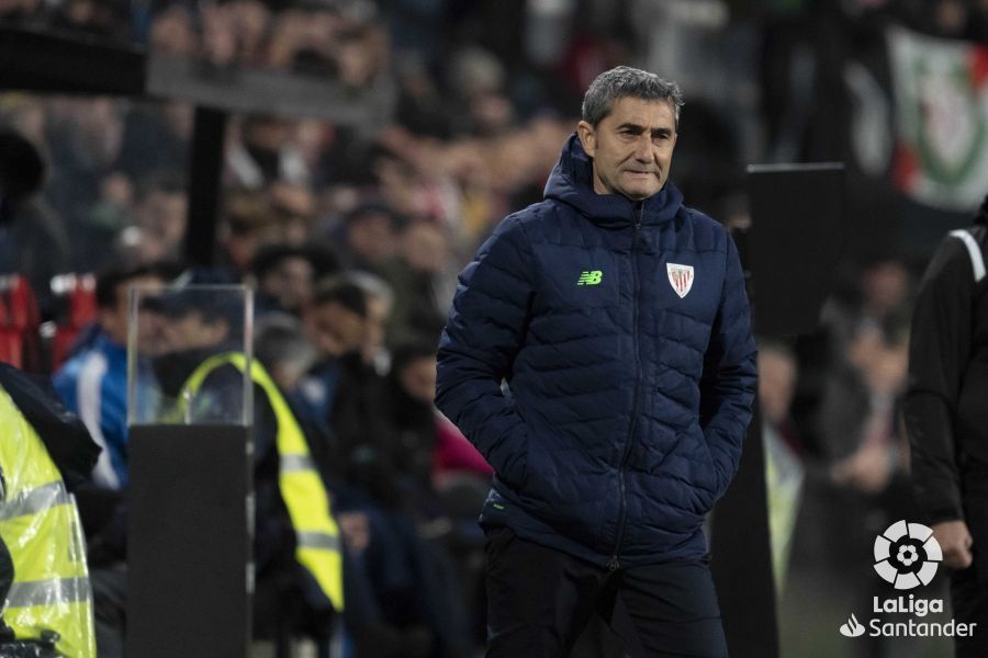 Ernesto Valverde, en un partido de esta temporada del Athletic Club lejos de San Mamés.