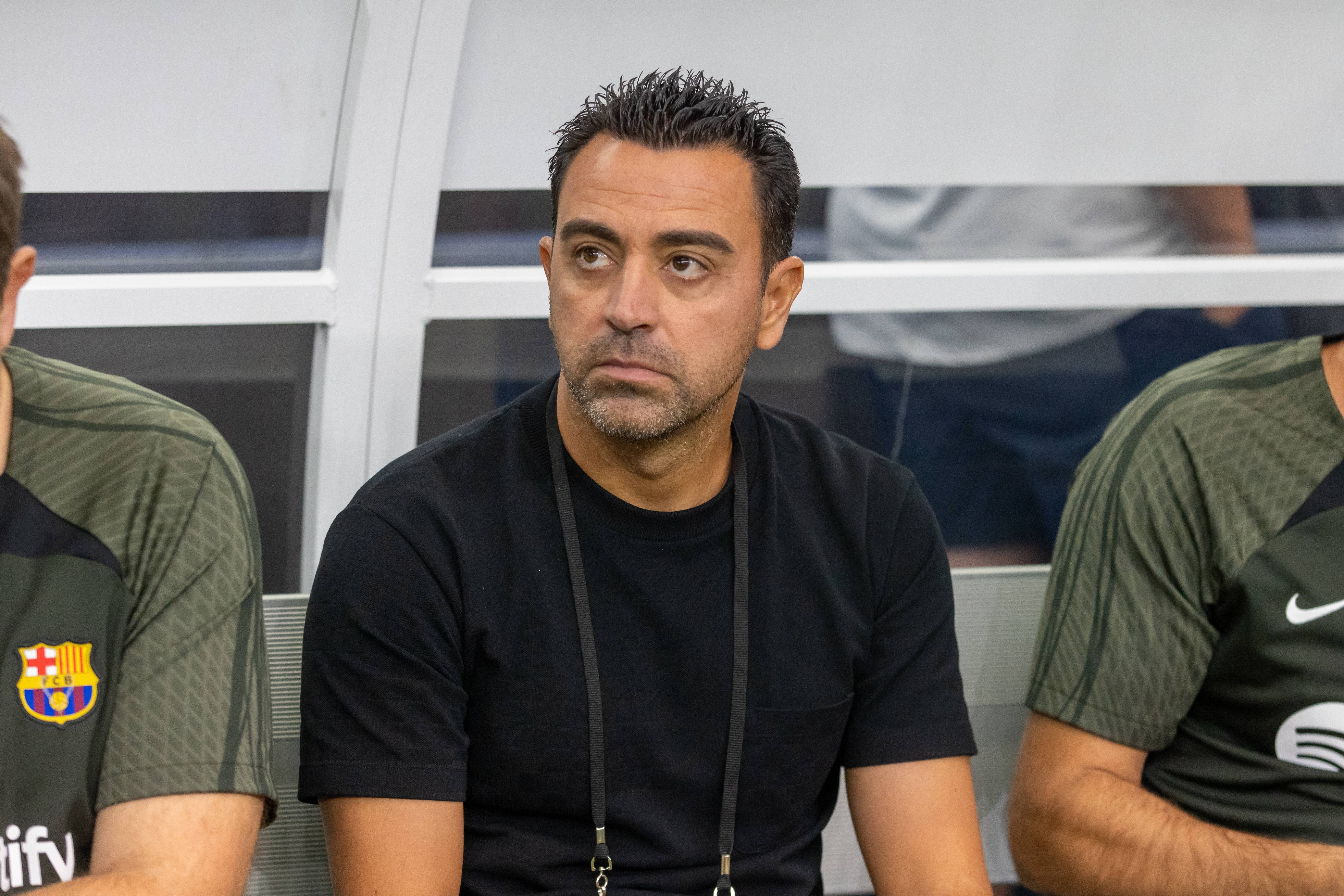 Xavi Hernández, en un partido de pretemporada.