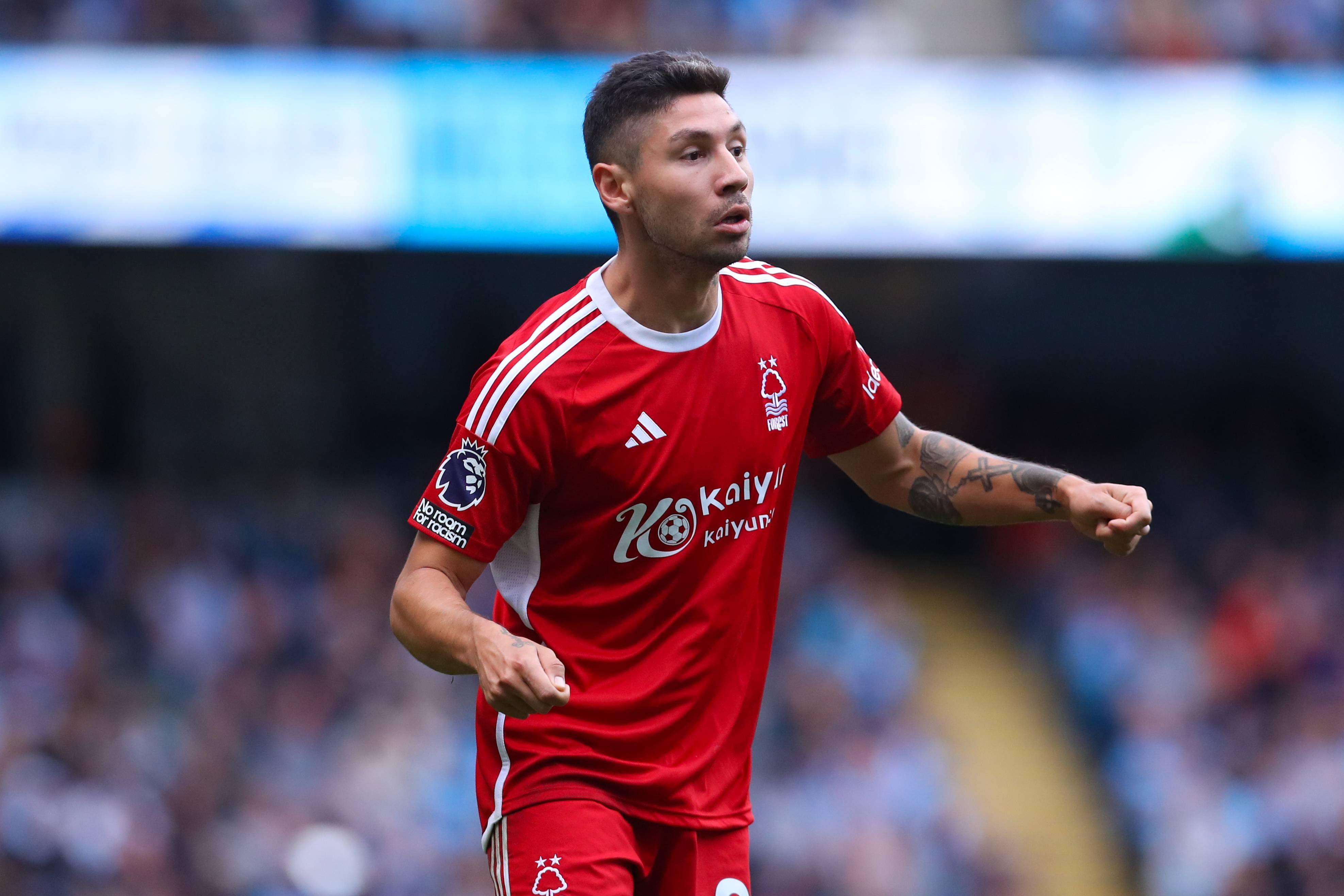  Montiel, jugando con el Nottingham Forest.