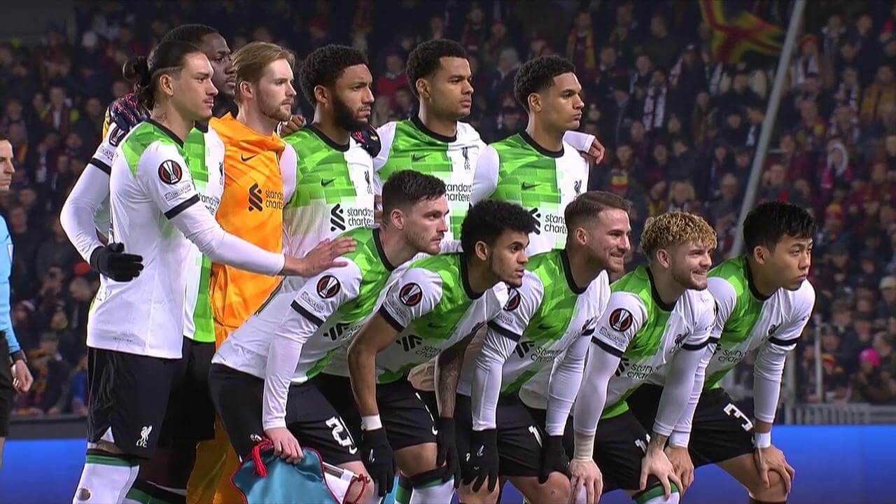 El once del Liverpool. 