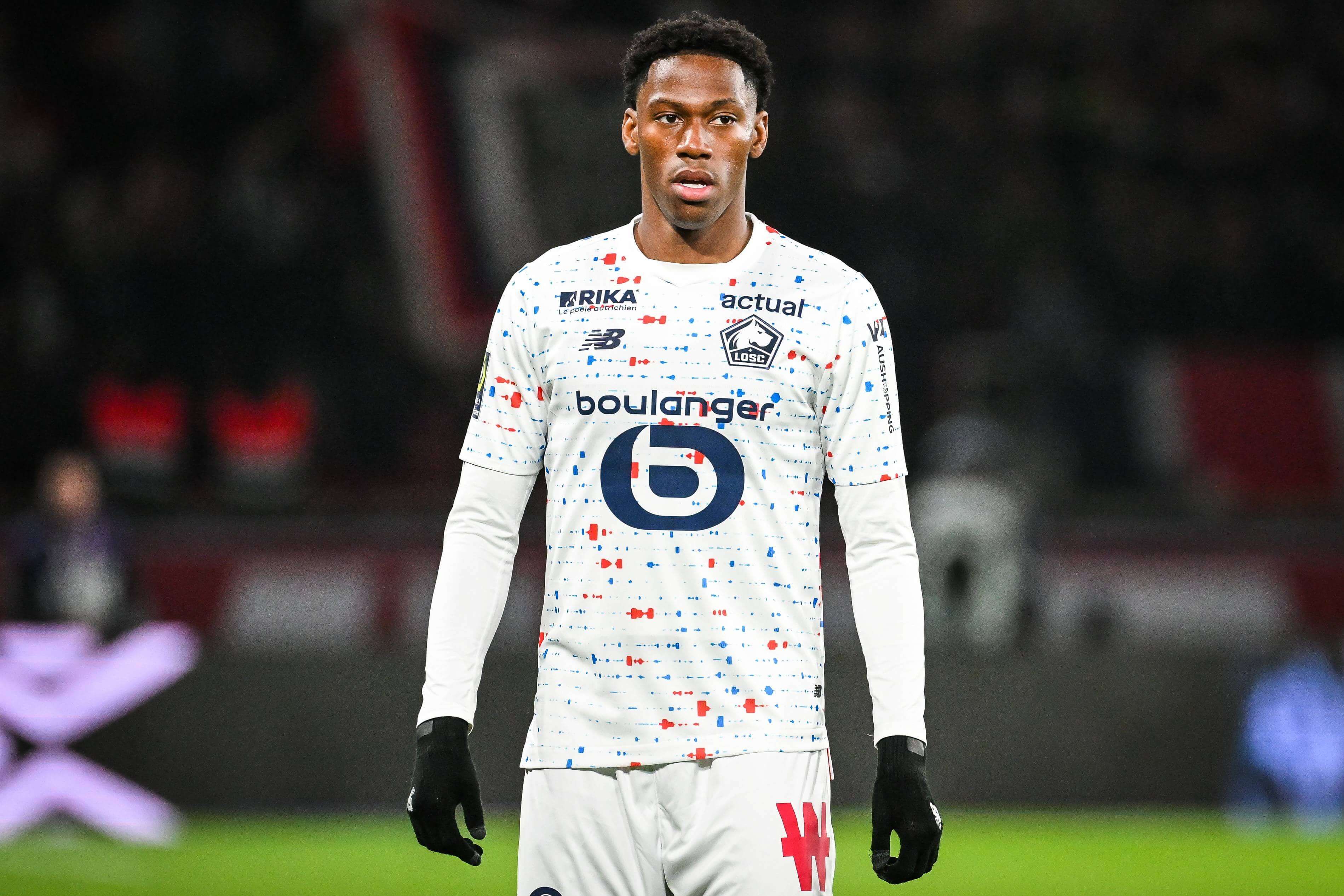  Jonathan David, con la camiseta del Lille.